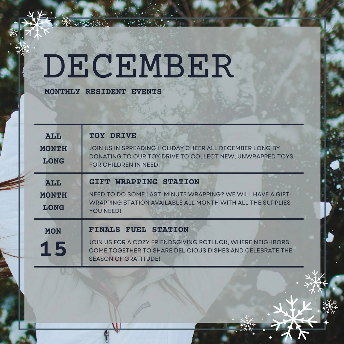 December events are officially here! ❄️✨We can&rsquo;t wait to celebrate the season with you. #communityevents #livewhereyoulove #IrishRow