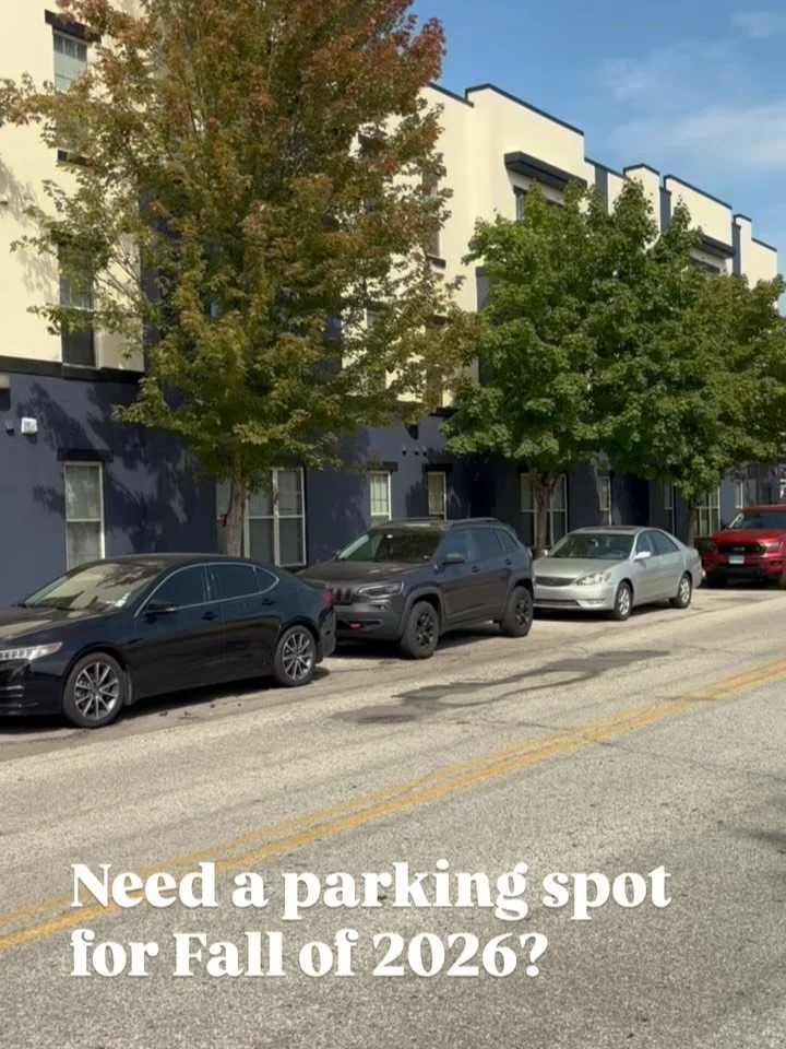 🎶 No, no, no&hellip;

When it comes to parking around campus, it&rsquo;s usually no, no, no.

But at Irish Row? Yes.

Apply and complete your lease for 26/27 within 48 hours and land FREE parking for your entire lease term. Plus waived fees and earn