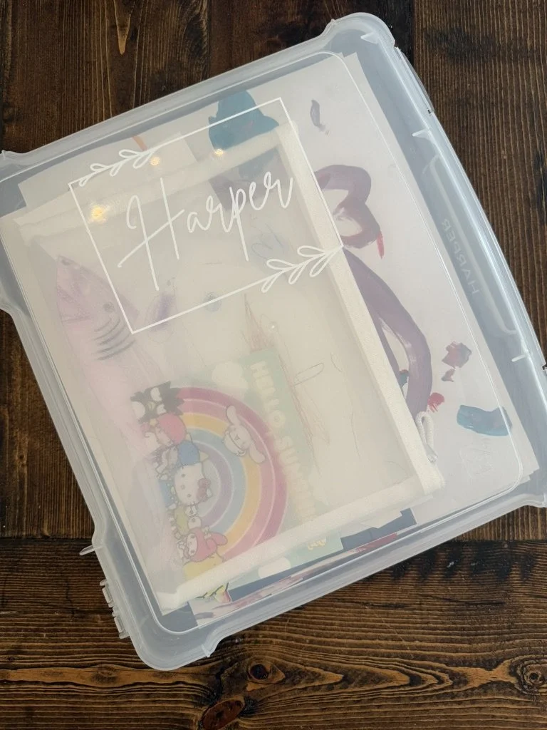 Dropping a keepsake into the Starter Case