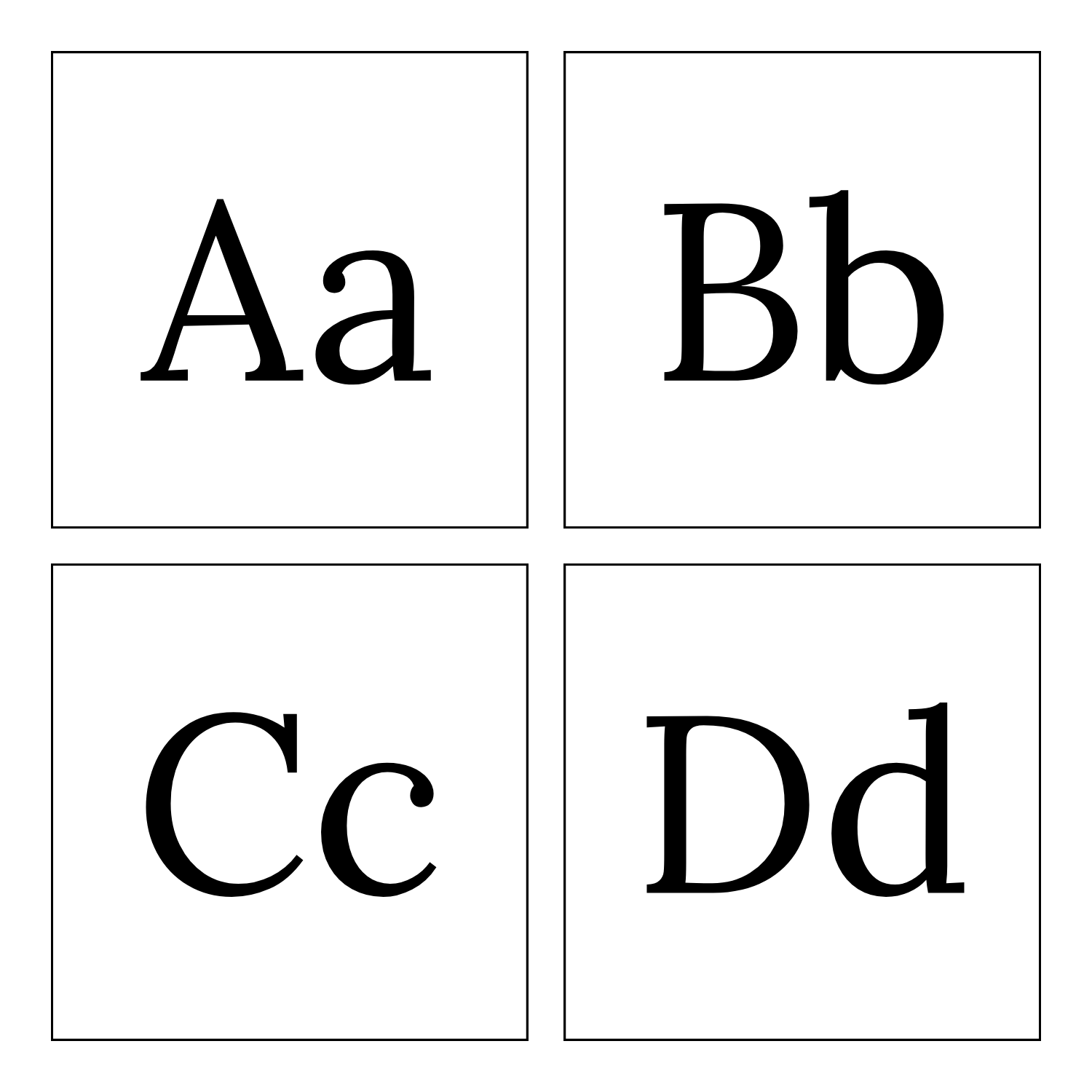 Upper + Lower Alphabet Flashcards