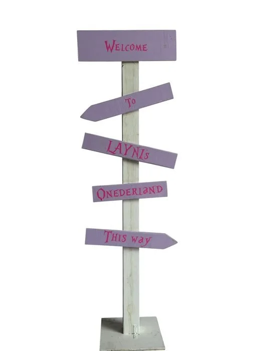 Directional Sign Post – Wonderland Style