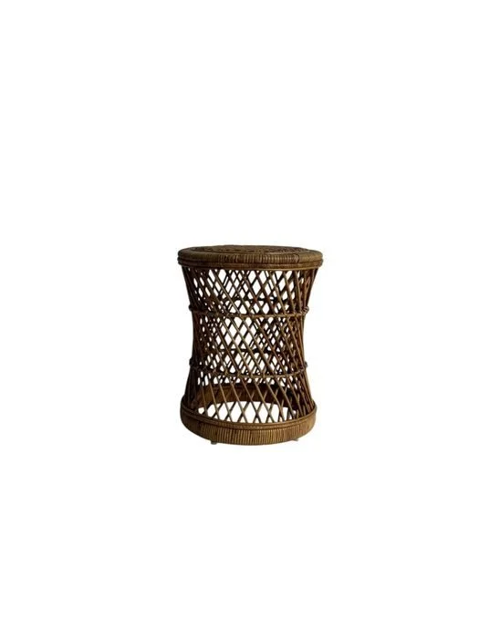 Rattan Hourglass Stool