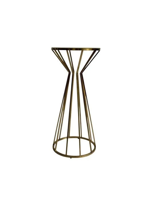 Gold Hourglass Wire Pedestal