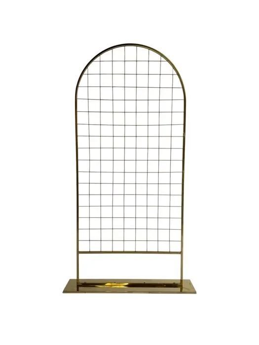 Gold Arch Grid Frame Stand