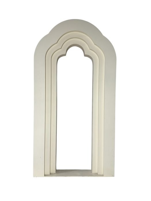 White Mughal Arch Panel