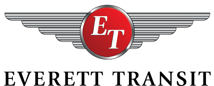 Everett Transit logo with winged design and red circle with 'ET' inside.