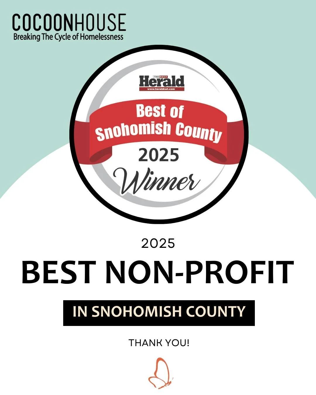 Cocoon House wins best non-profit of Snohomish County 2025