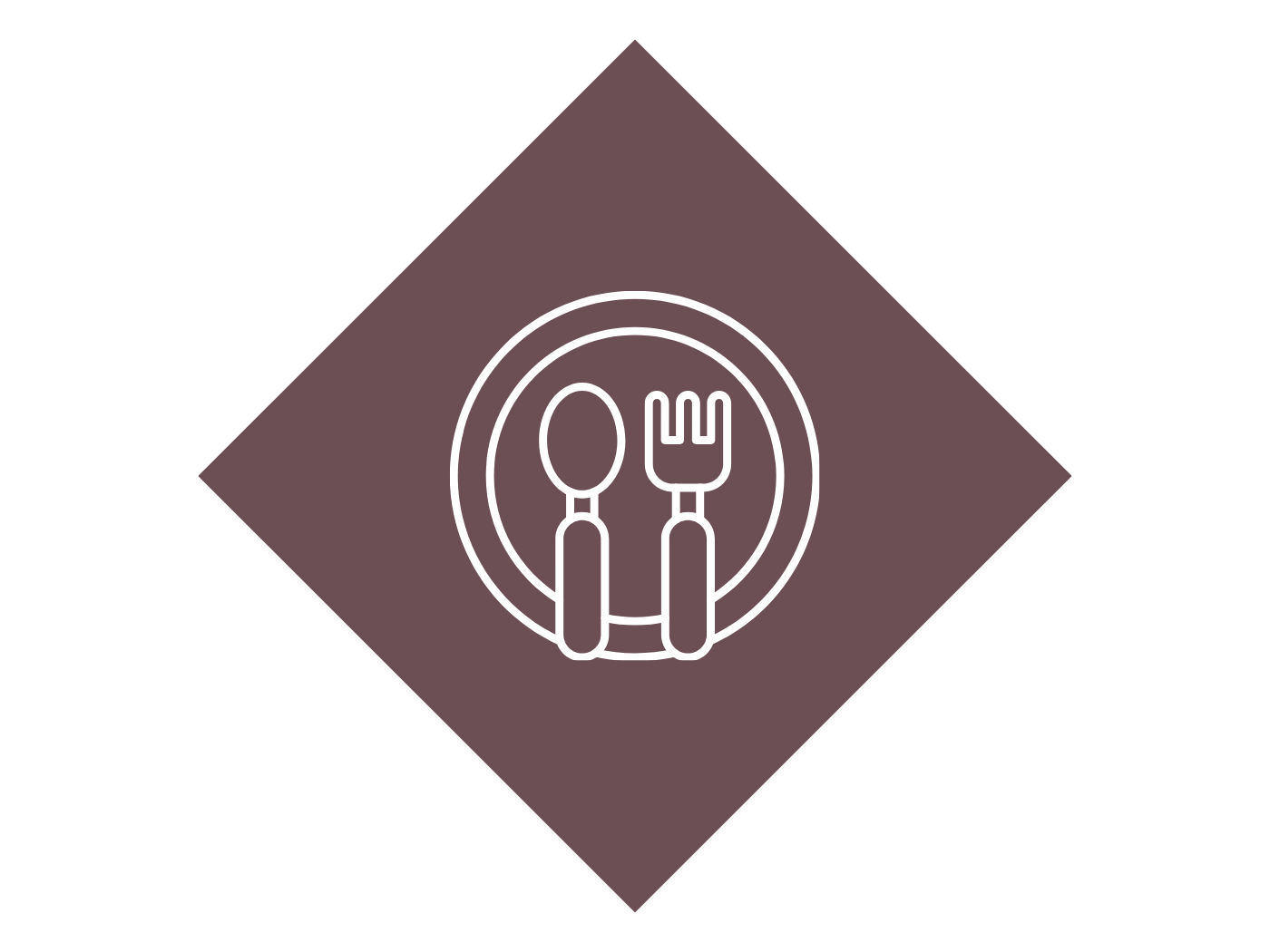 Icon of a plate with a spoon and fork.