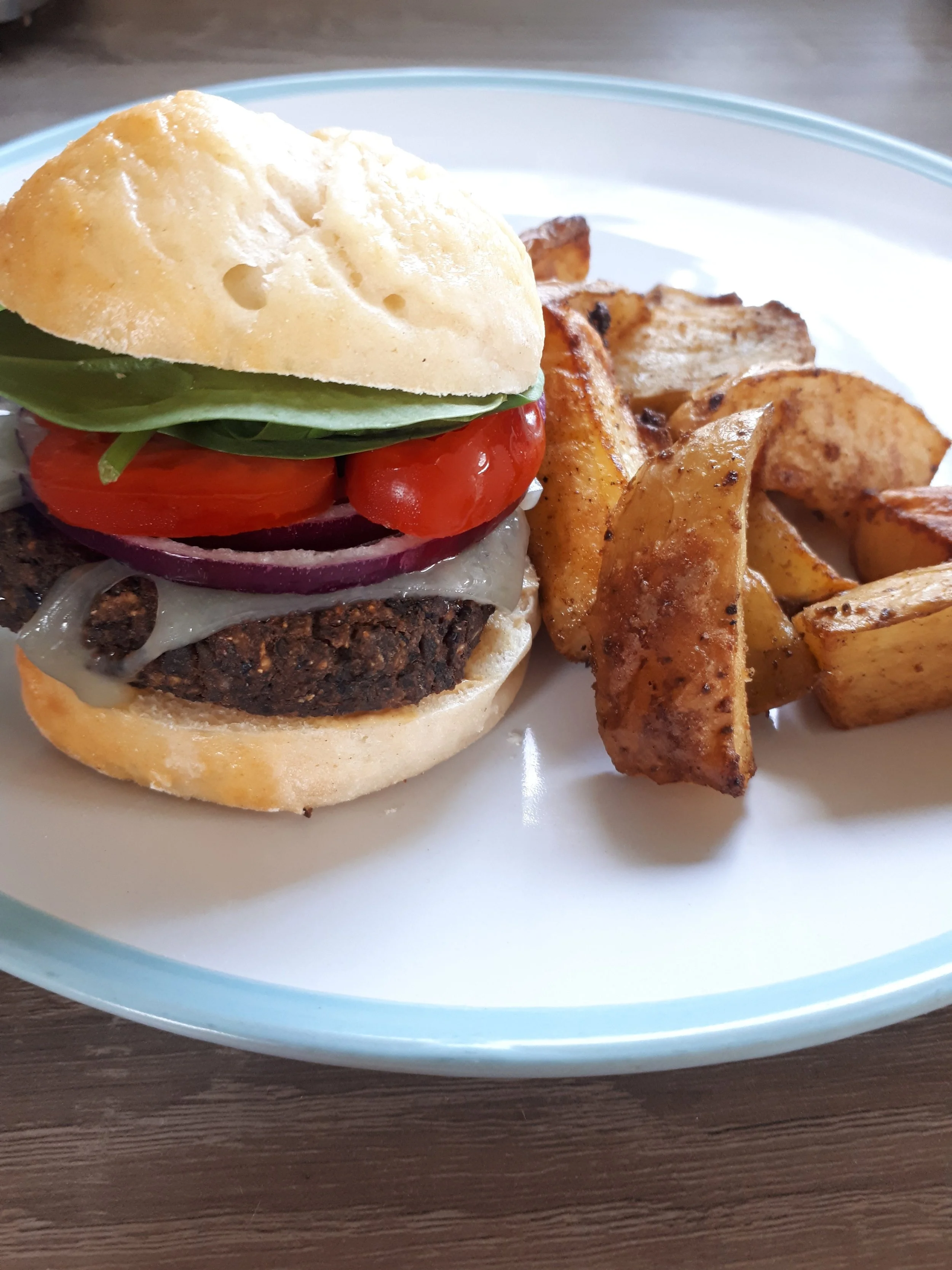 The Ultimate Veggie Burger and Chips