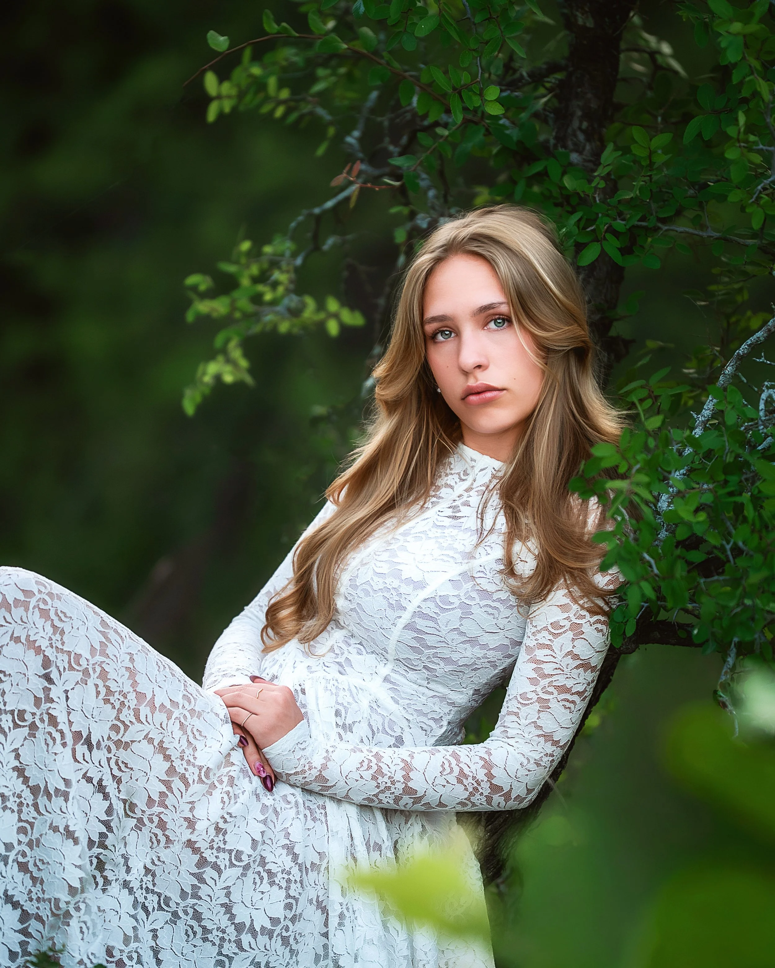 There is a story here, one I hope they won't forget. This tree was purposefully chosen, the location holds beautiful memories and when I saw her dress I knew this was art!#seniorportraits #seniorpictures #seniorpics #seniorphotography #seniorphotos #