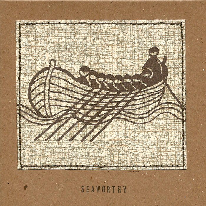 A line drawing of two people in a small boat on the water, with the boat labeled 'SEAWORTHY' beneath the image.