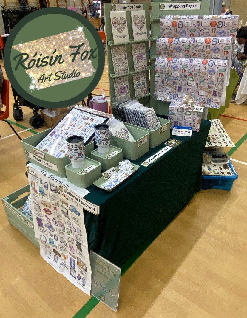 Stall at South Downs College craft fair.