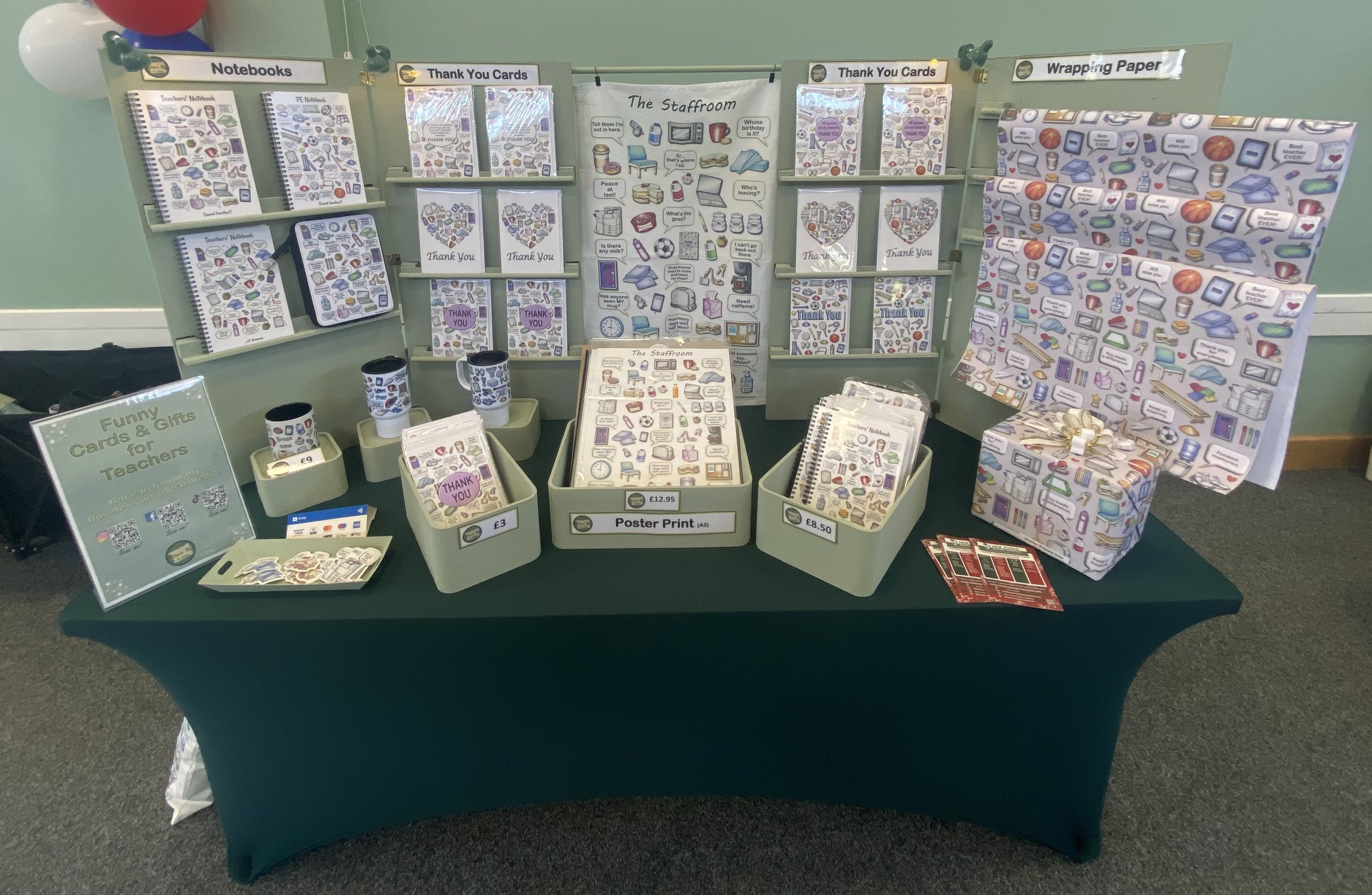 Stall at Lyndhurst Community Centre, Lyndhurst, Hampshire.