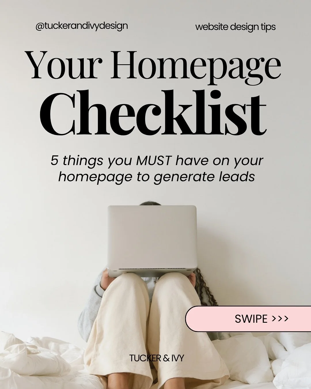 Your homepage has ONE job: Make it crystal clear what you&nbsp;do and who you help so customers can book with you.

If a visitor can&rsquo;t figure that out in 5 seconds, they&rsquo;re moving on.

Here are the 5 non-negotiables that must be on  every