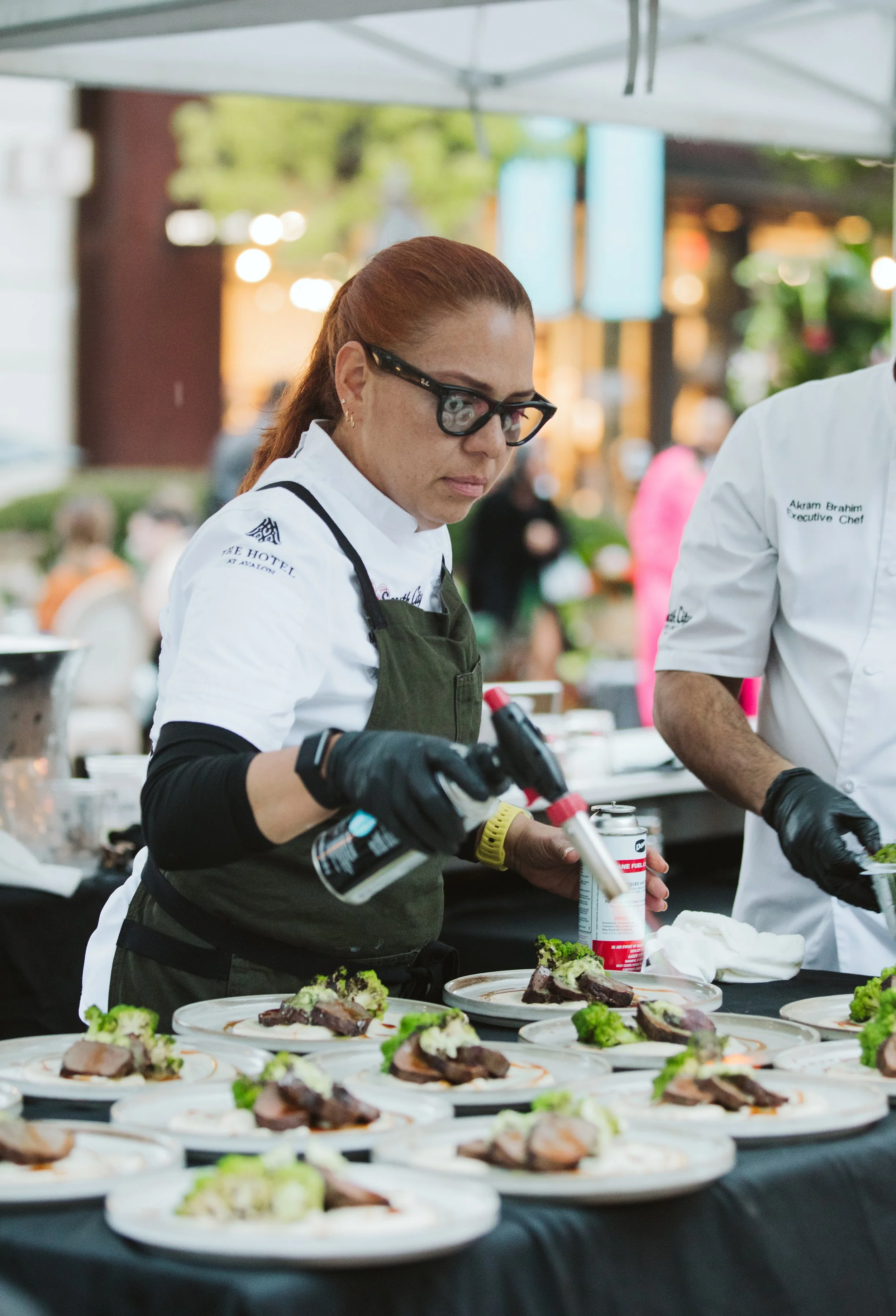 Food and drink presentation at Savor the Boulevard event in Alpharetta, Georgia