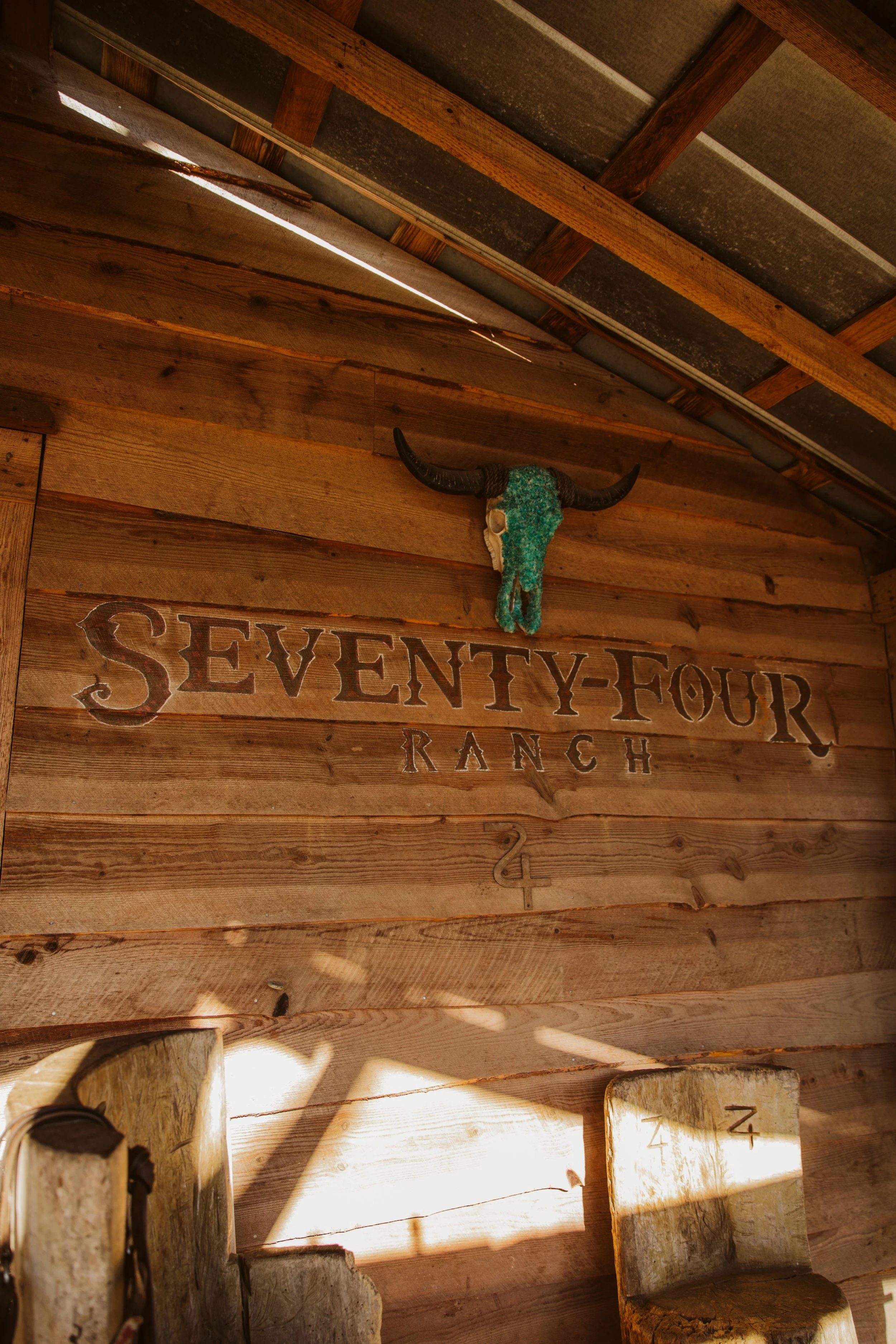 Seventy-Four Ranch Wooden Wall Sign