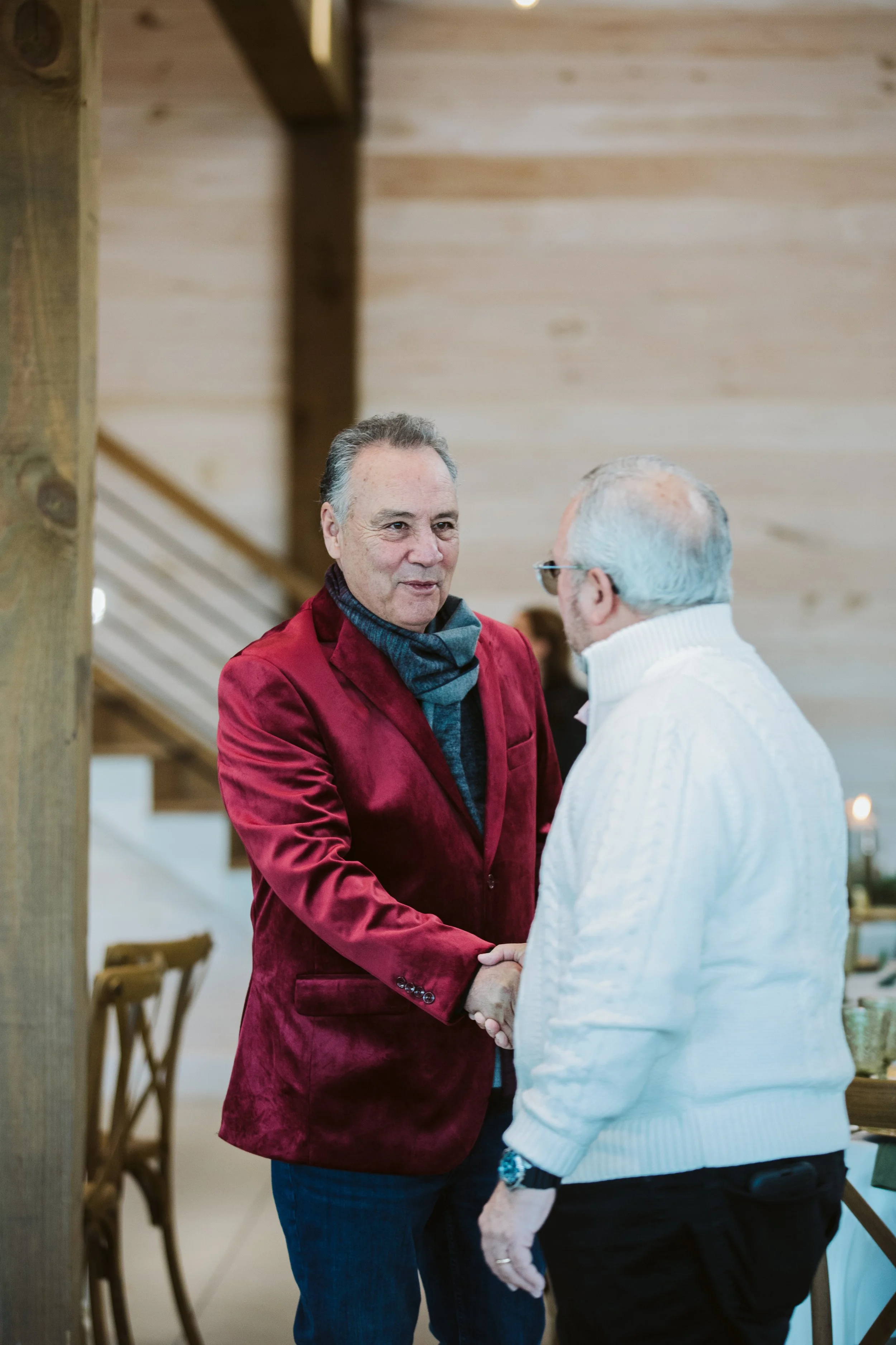 Guests Greeting at Ranch Dinner Event