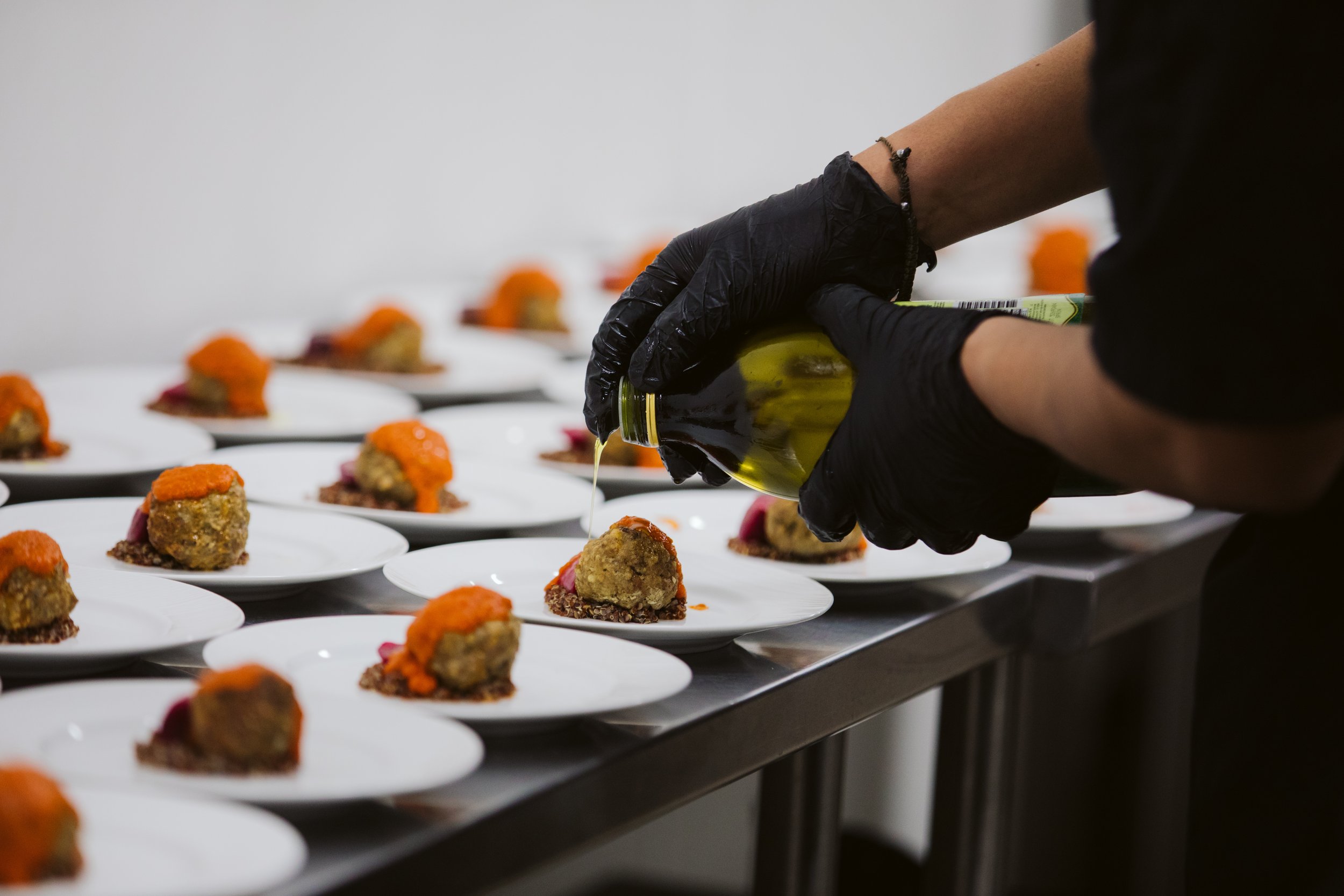 Chef Preparing Appetizers for Ranch Dinner