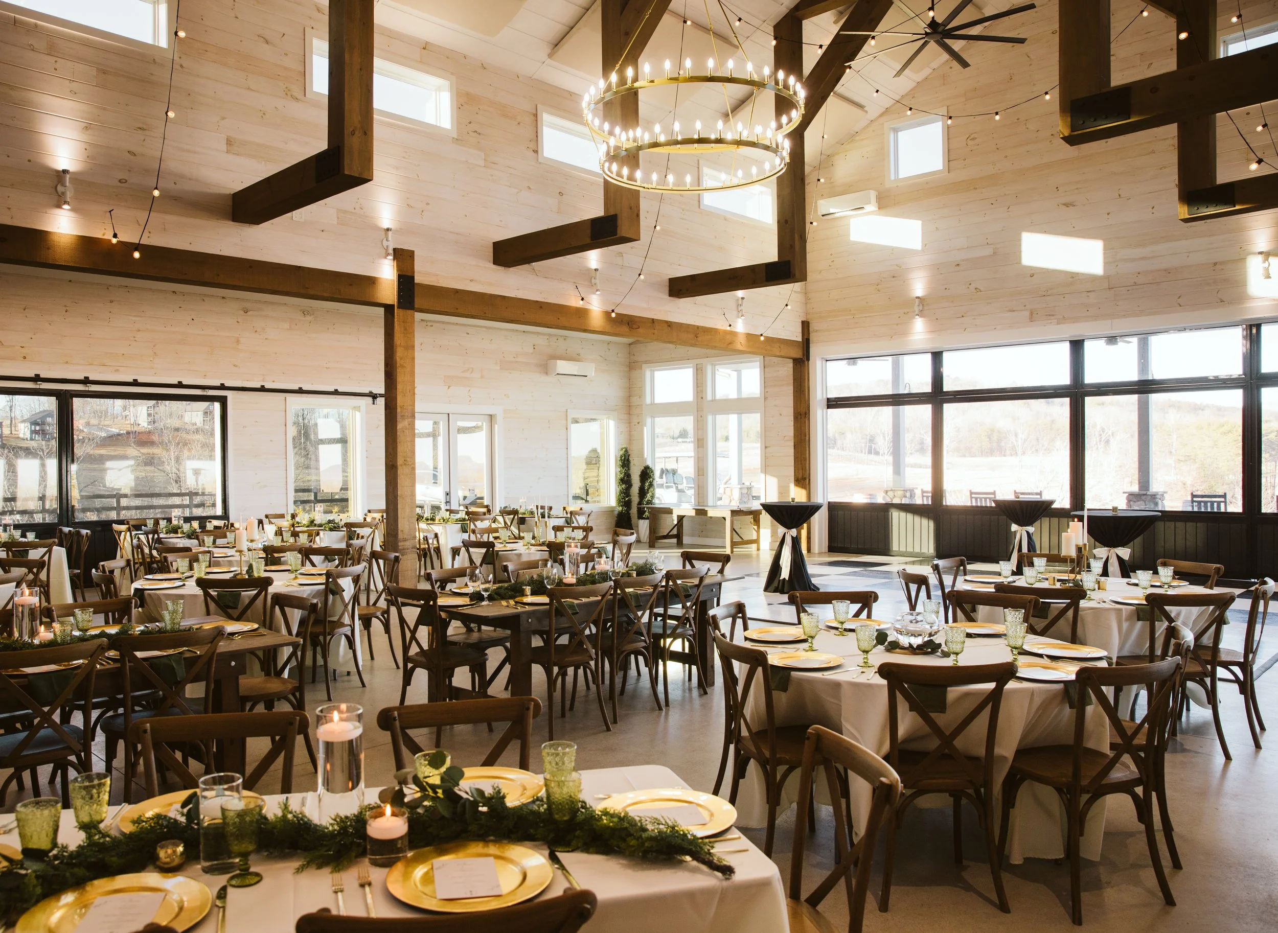 dinner set up at a ranch