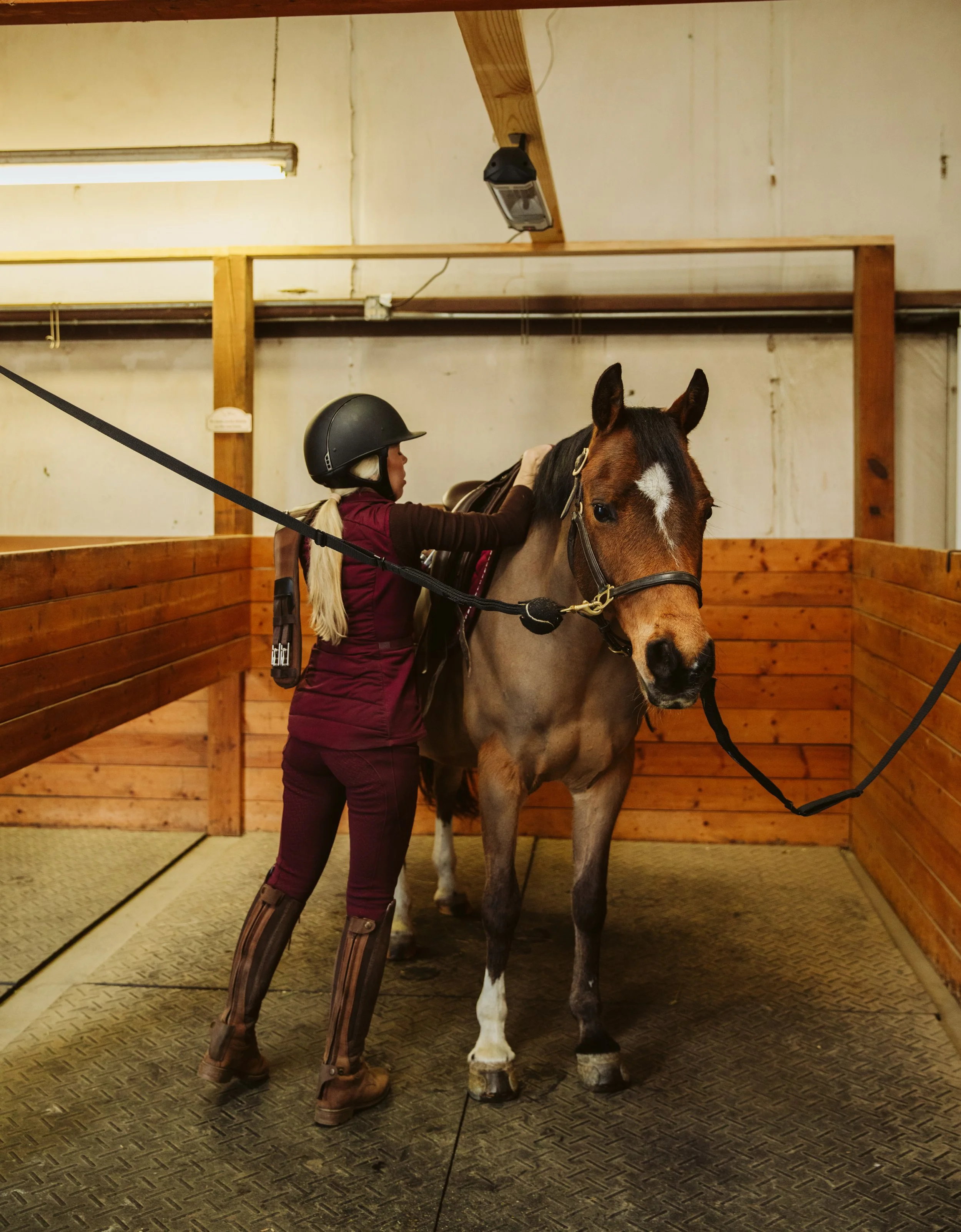 Tacking Up Before a Riding Lesson