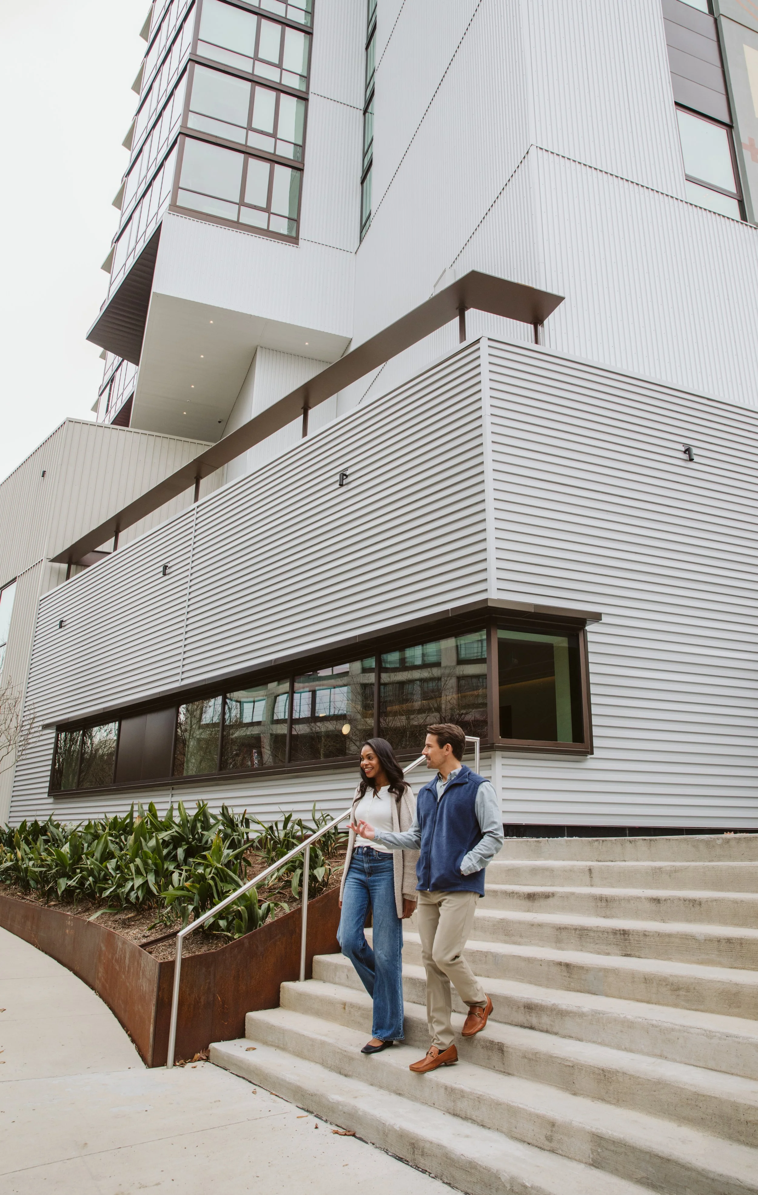 Exterior architecture of modern Atlanta Beltline apartments