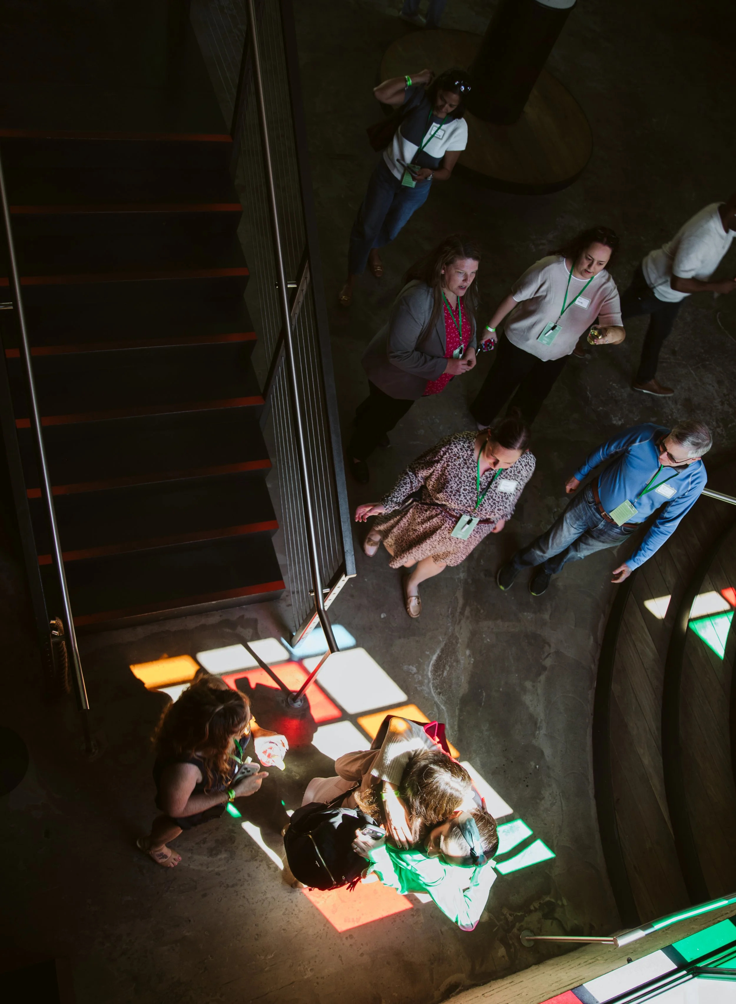 Guests Gathering Inside Ponce City Market Rooftop Venue