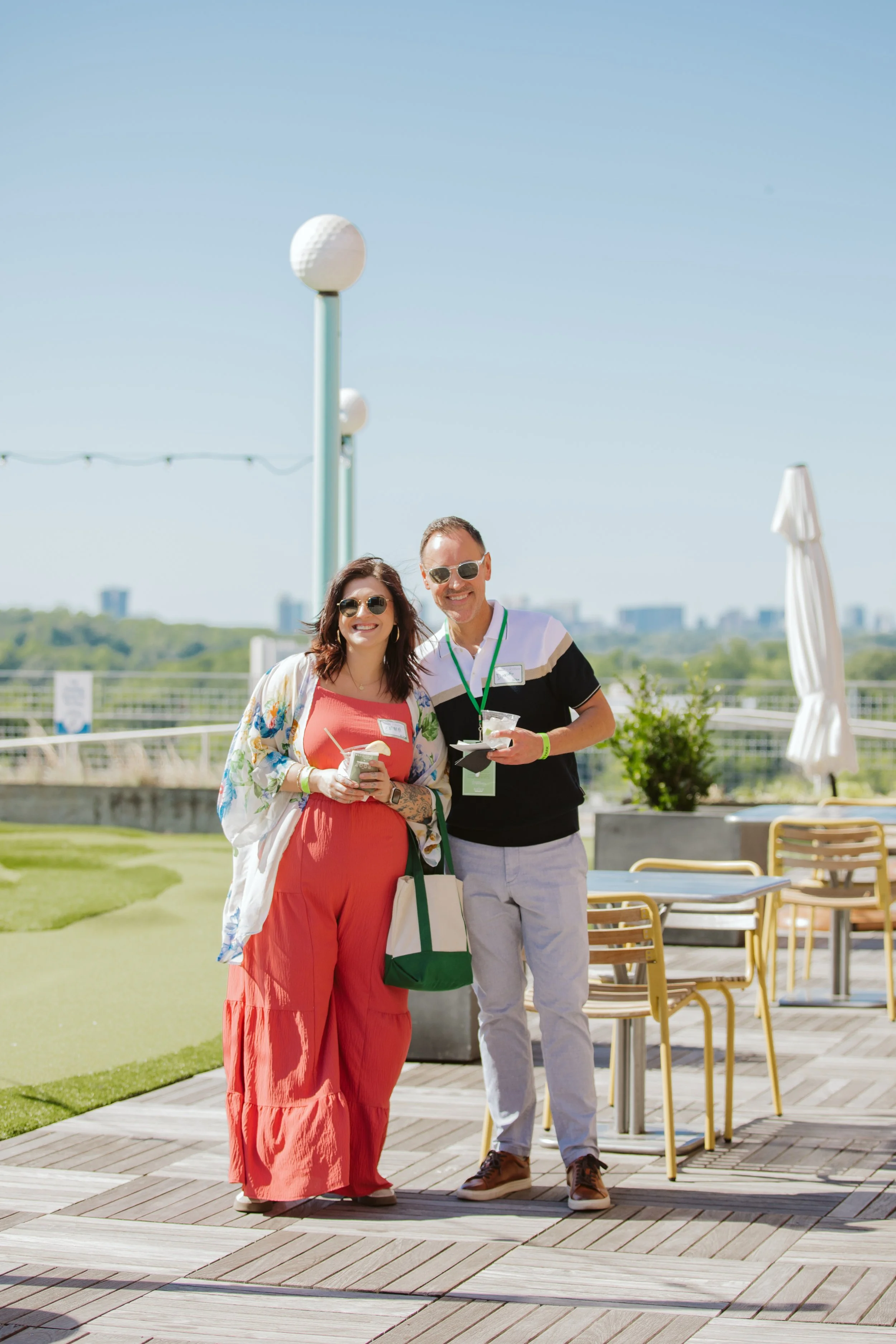 Guests Enjoying a Rooftop Event in Atlanta