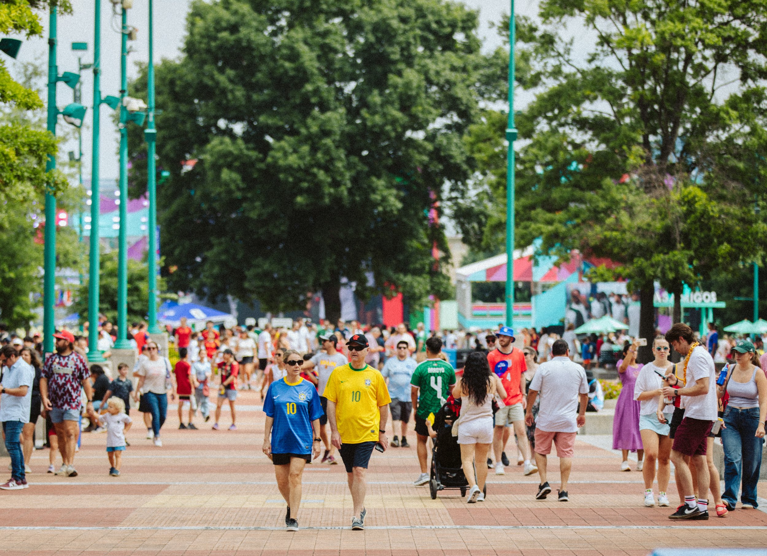 Visitors Exploring FIFA Fan Festival Grounds