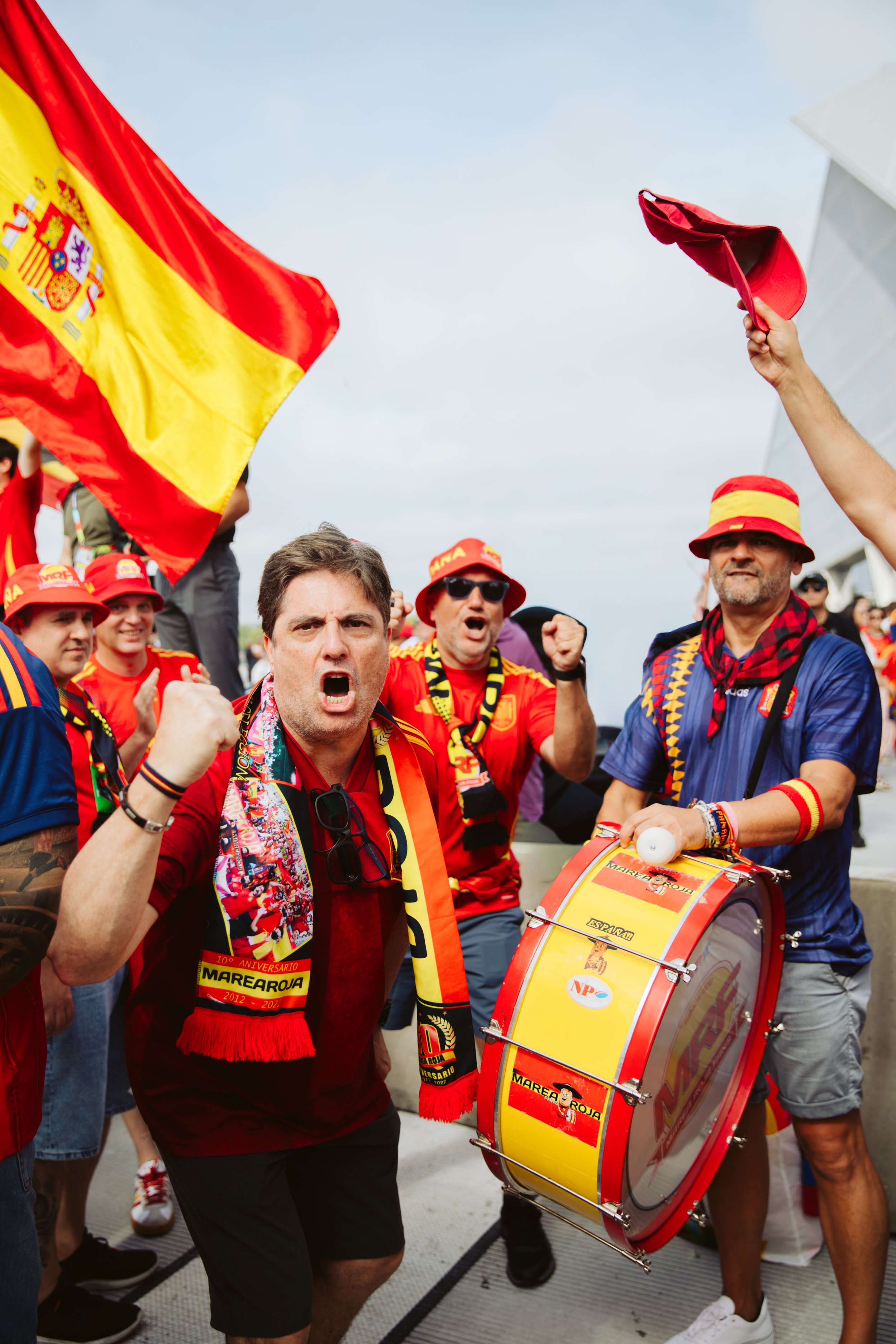 Spain Supporters Marching Through Atlanta Streets
