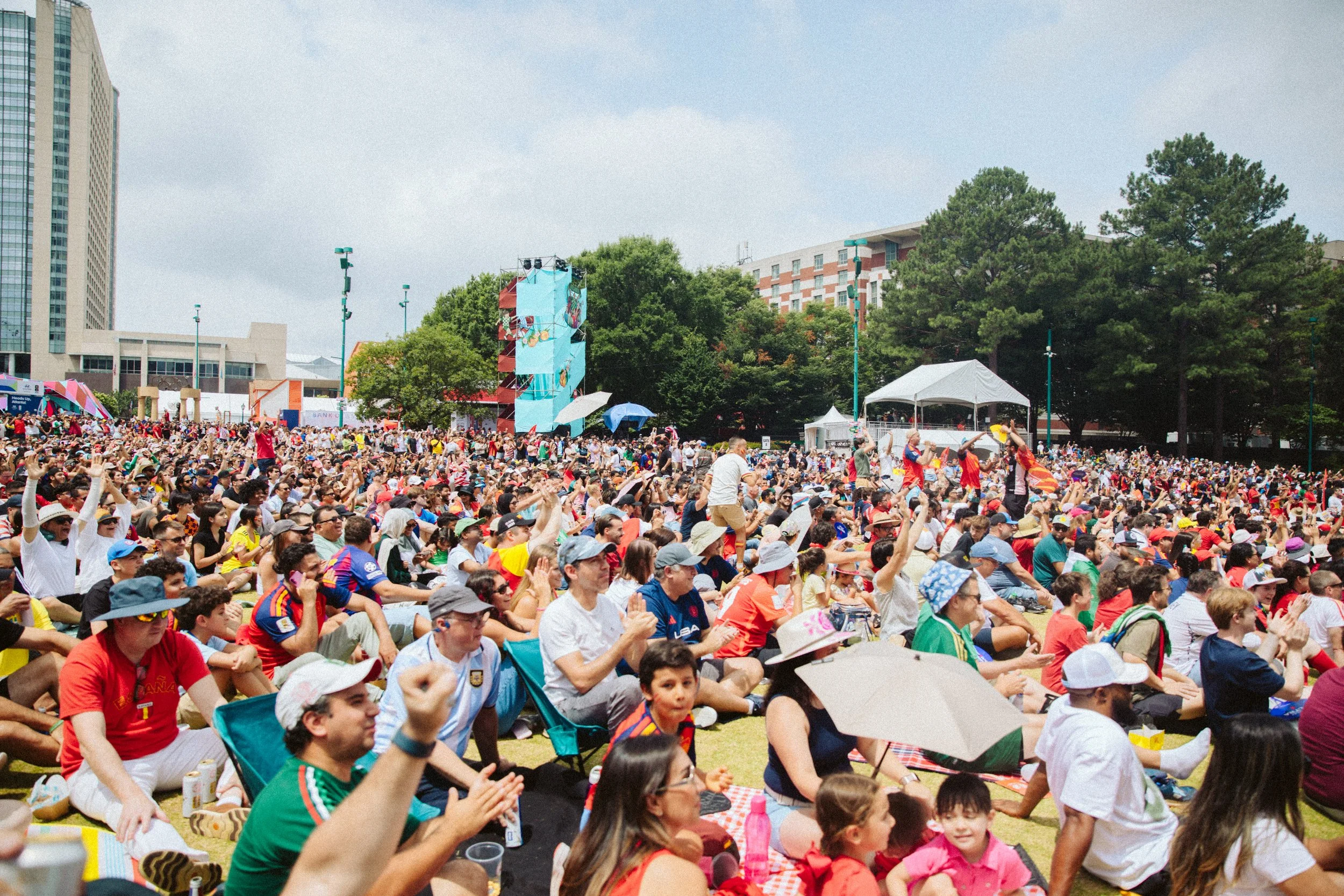 Crowd Watching Fan Festival Entertainment