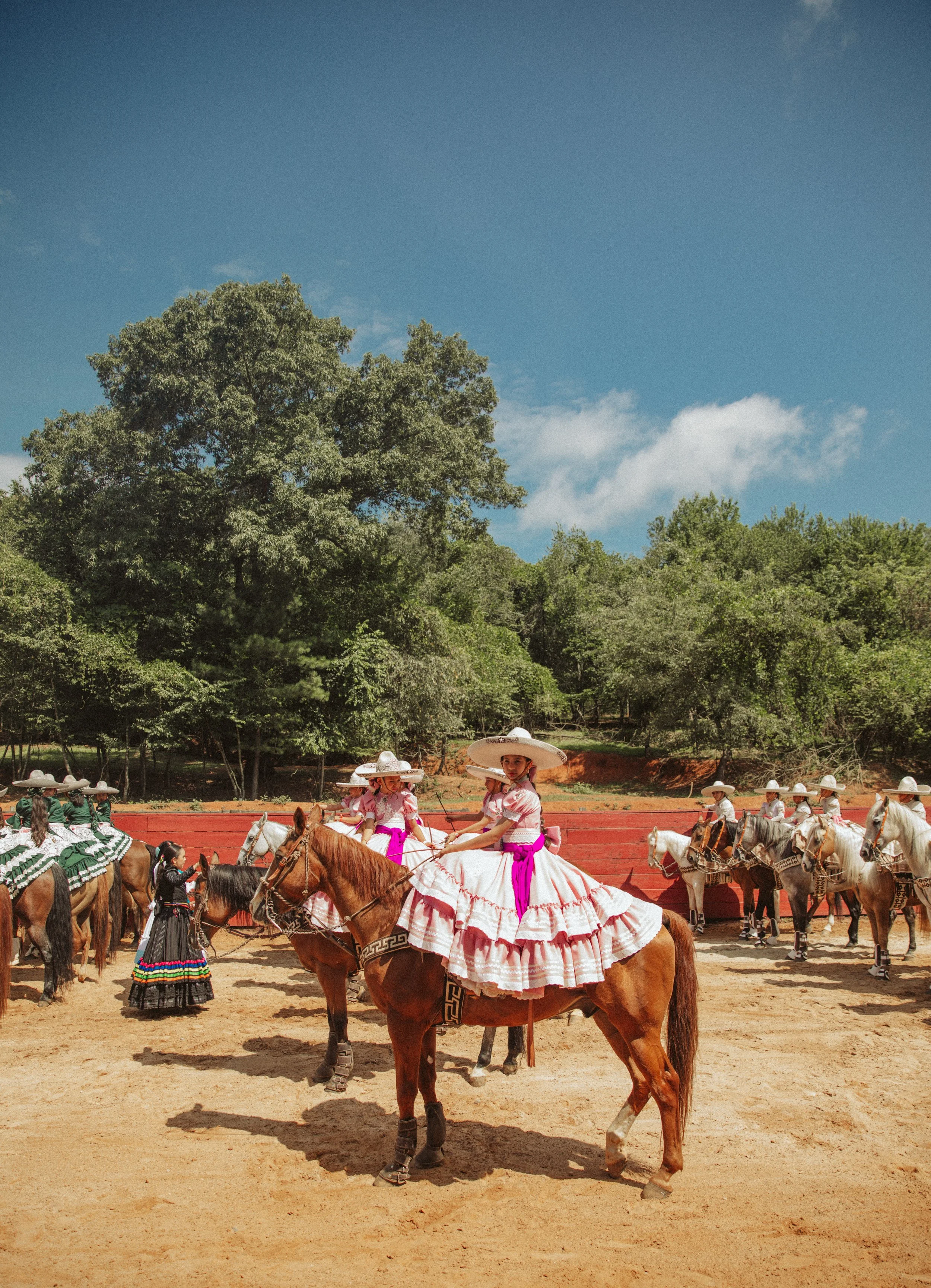 Escaramuza rider portrait on horseback
