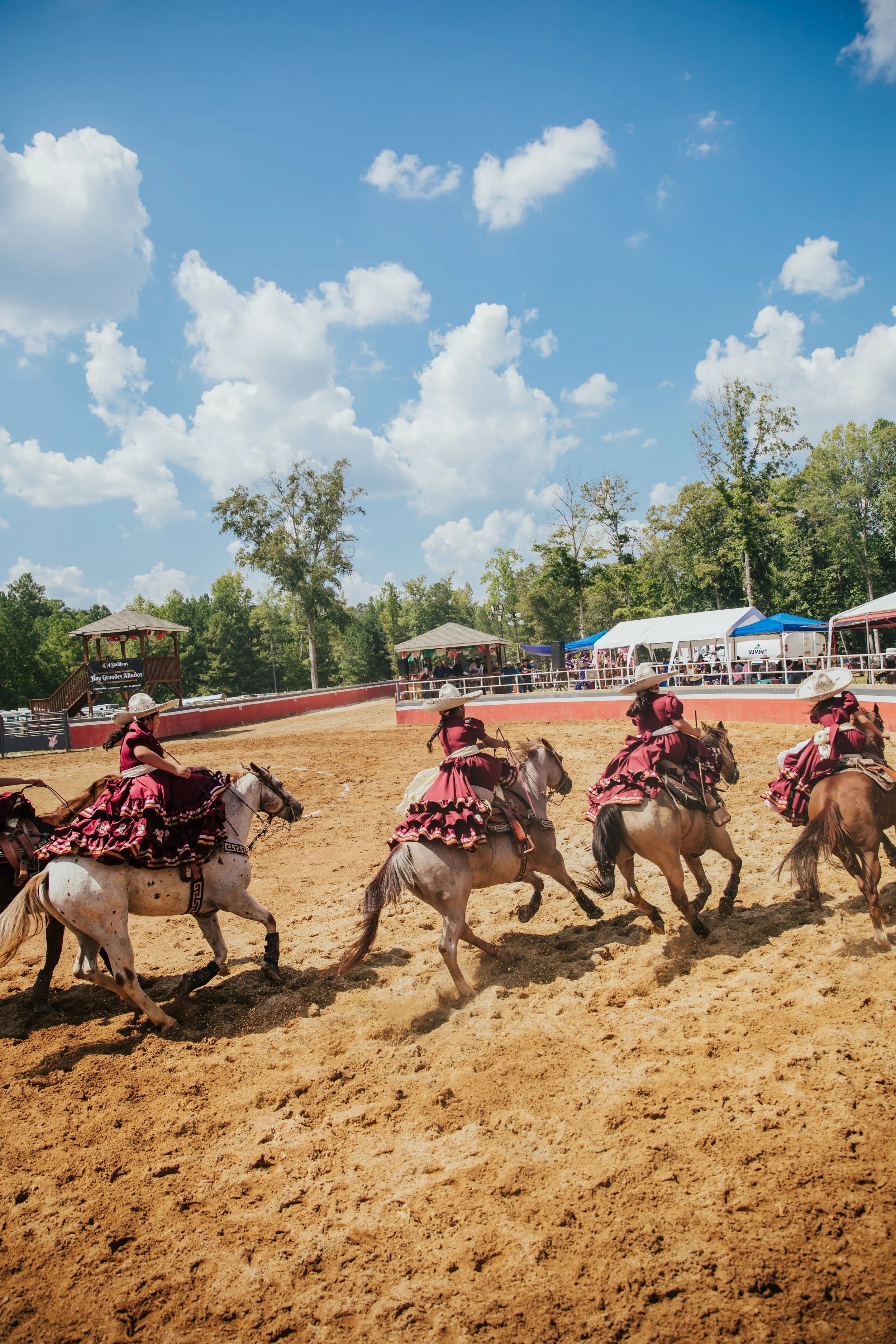 Escaramuza Team Riding in Formation