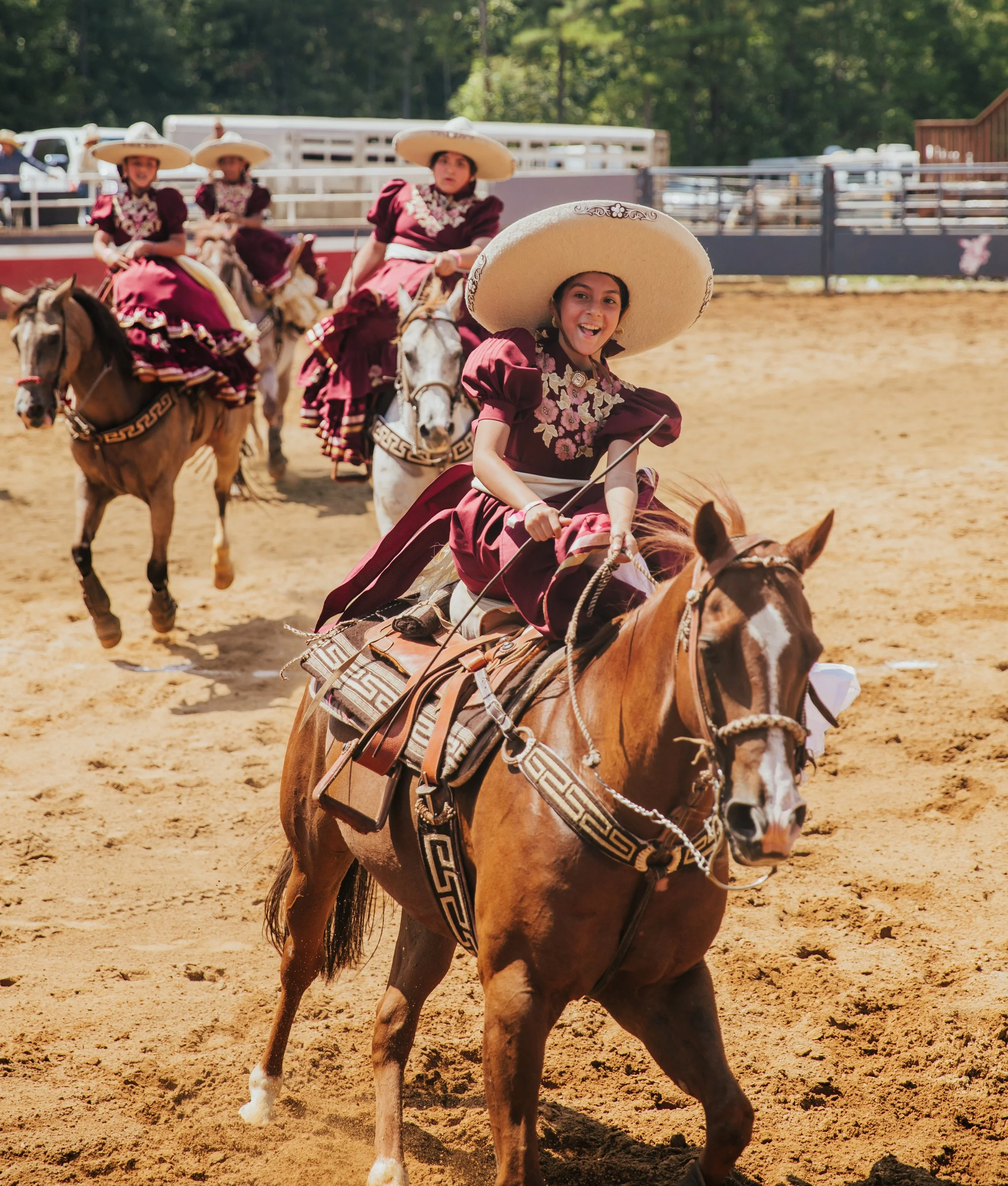 Charra Rider Horseback Portrait at Charreada