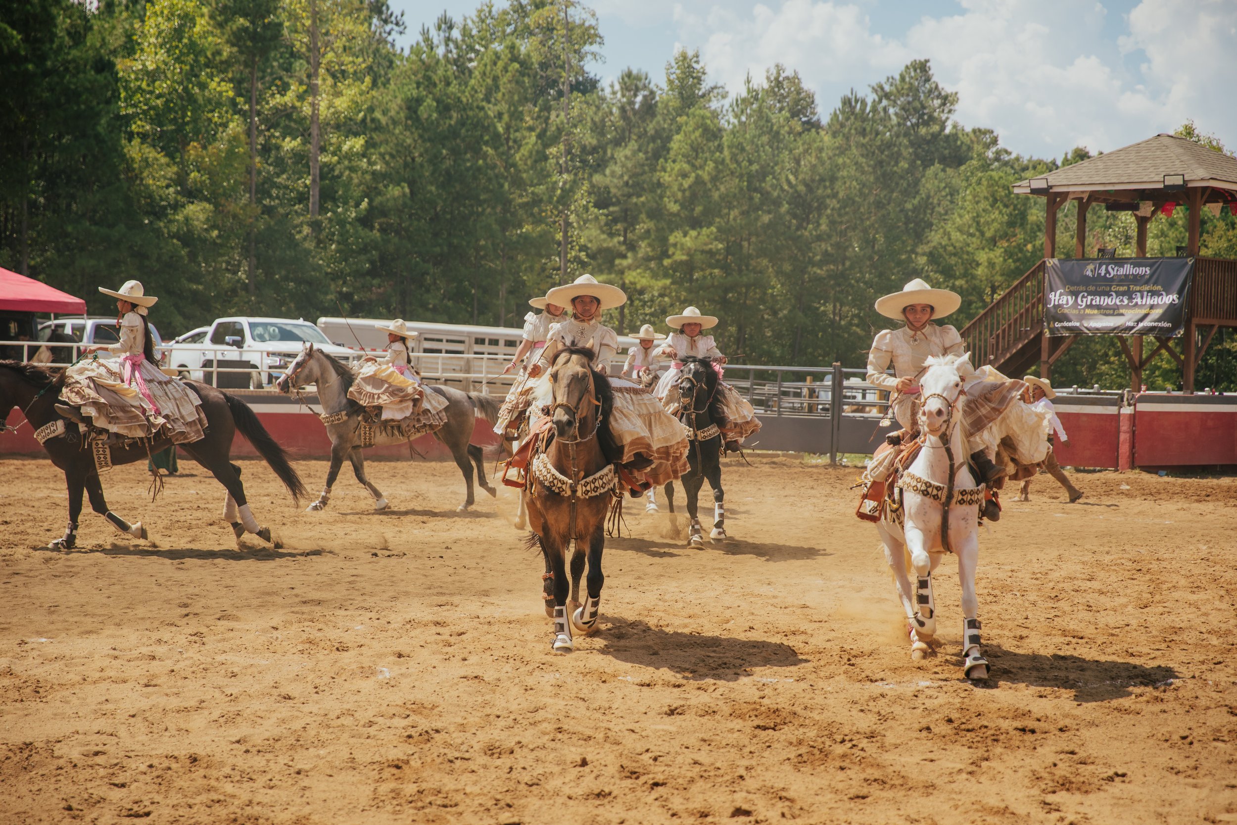 Charreada Riders Performing in Georgia Arena