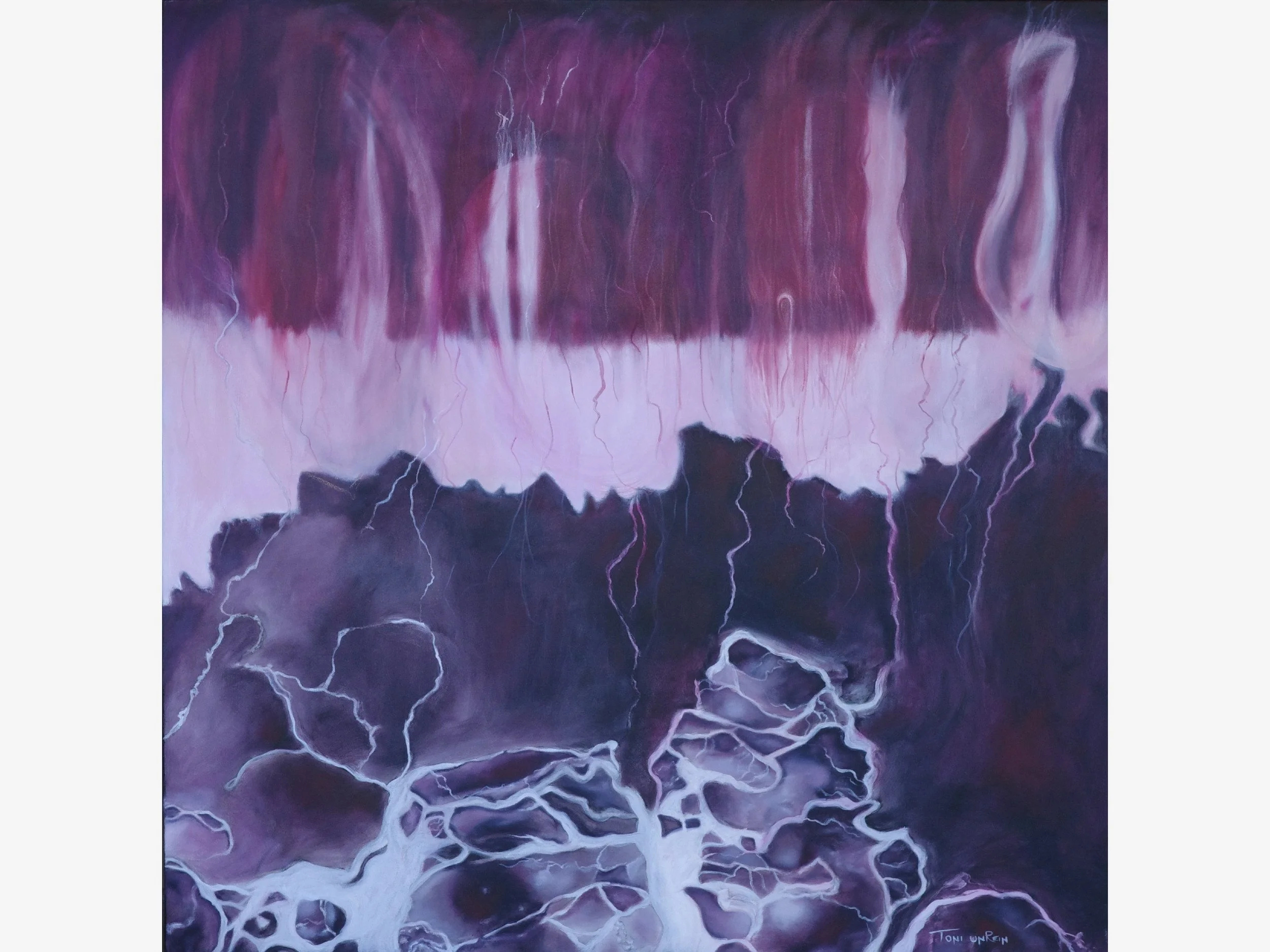 Rose Quartz & Onyx, 152x152 cm / 60x60 in, Oil on Canvas