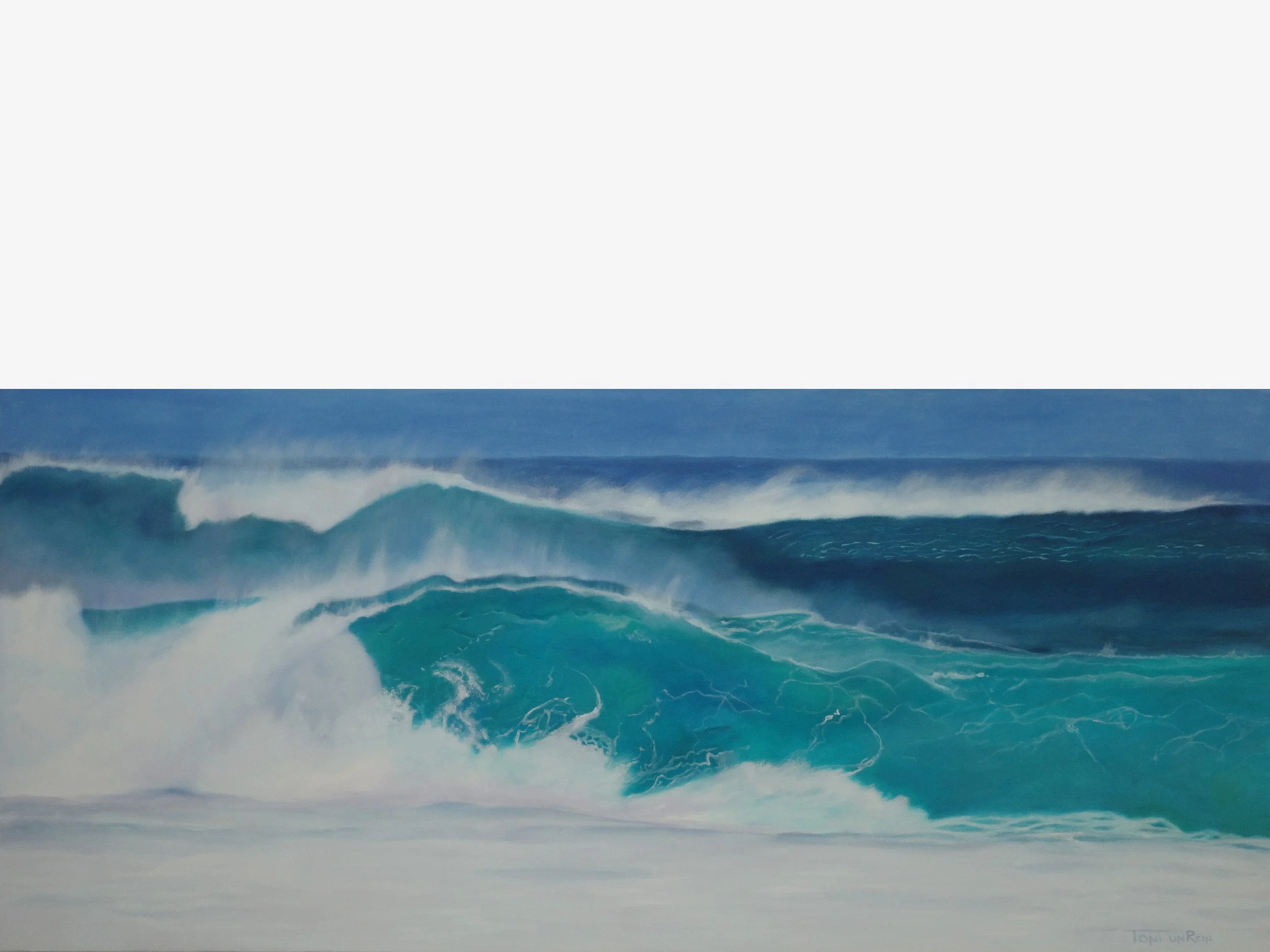 The Dance of Light, 200x90x5 cm / 79x35.4 in, Oil on Canvas, View in person or purchase online through Sol Gallery (international shipping available)
https://solgallery.cr/artist/toni-unrein#works