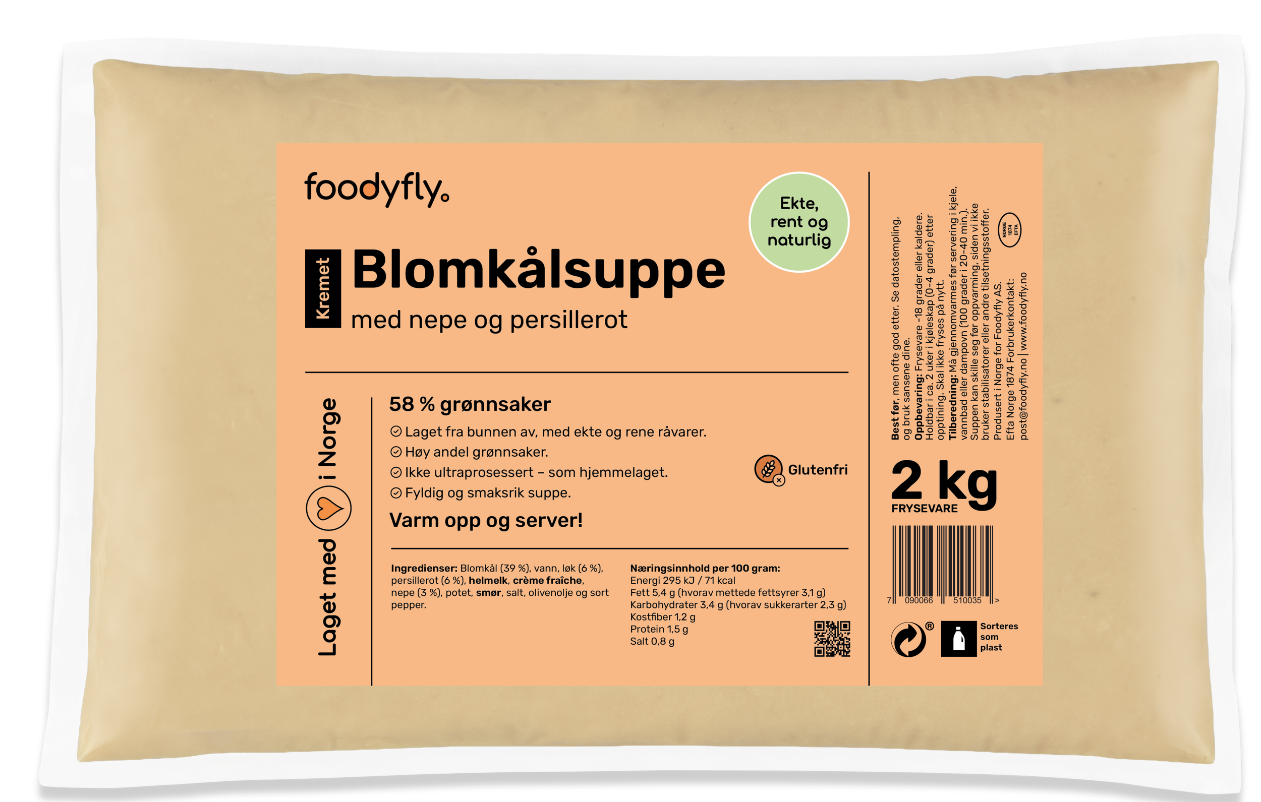 Blomkålsuppe med nepe og persillerot