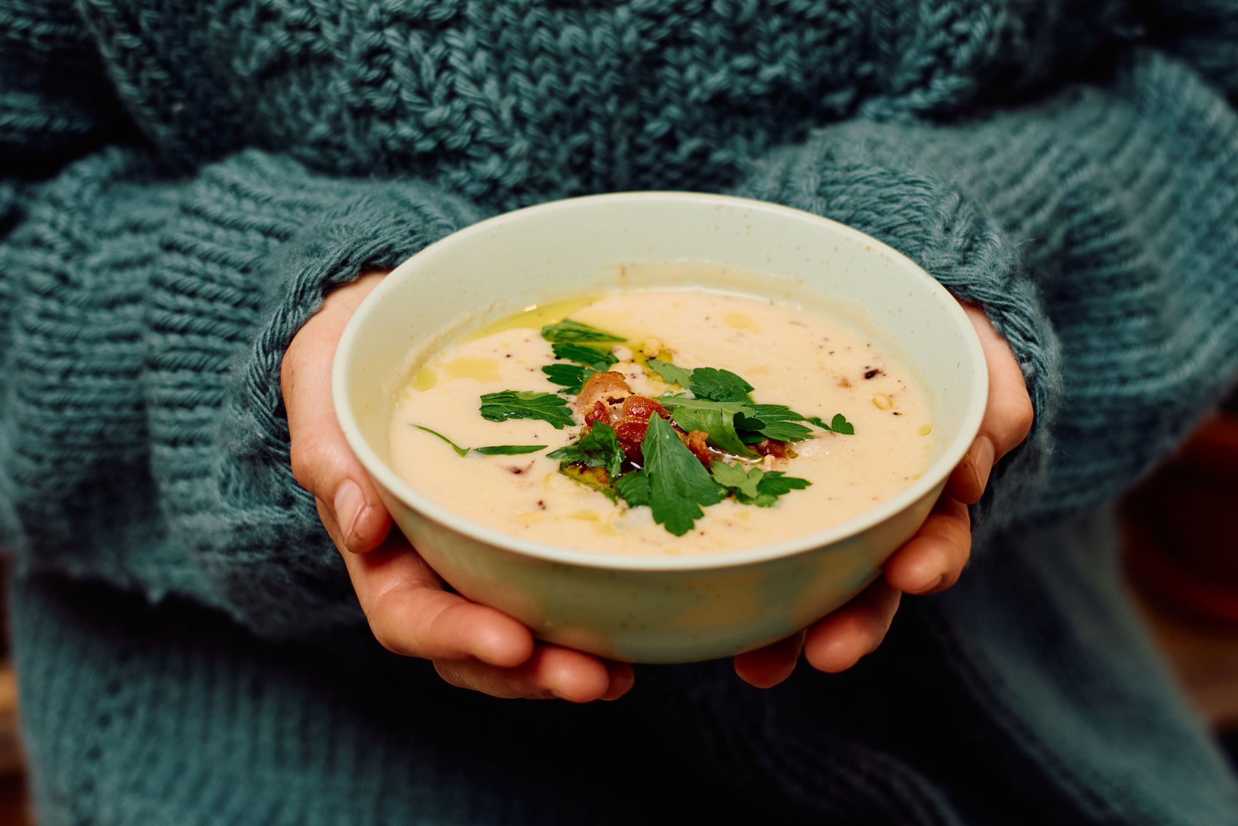 Suppeskål som høstmat på hytta