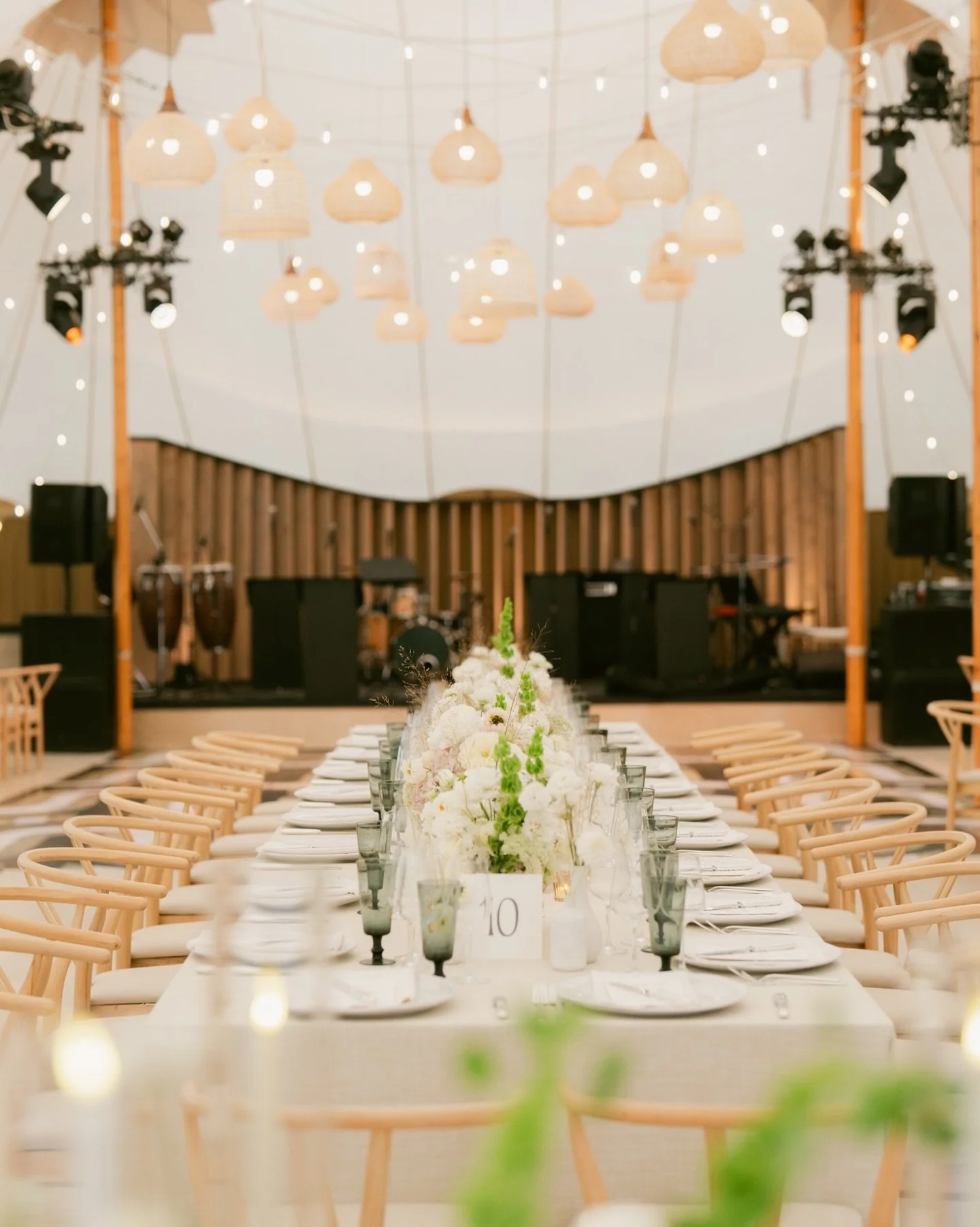Tucked beneath a sailcloth tent, design details dialed in to shape Lizzie and Grant&rsquo;s summer-dream reception. Swipe for a closer look. ✨

Venue:&nbsp;@longhousereserve
Event Planning &amp; Design:&nbsp;&nbsp;@metier_events
Event Florals &amp; F