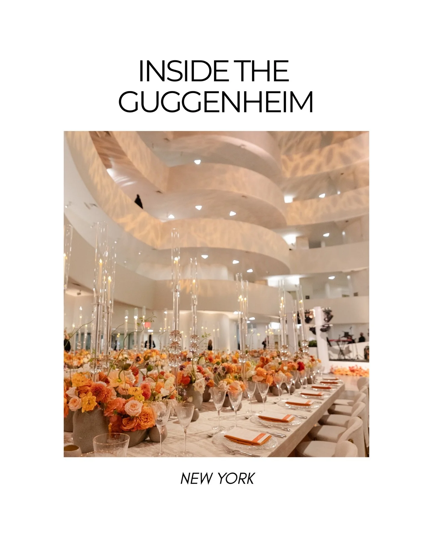 Frank Lloyd Wright&rsquo;s Guggenheim spiral is one of the most studied floor plans in the world. When we were brought in to fill it, the architecture became the first brief and every decision followed from there.

Every table placement mapped to the