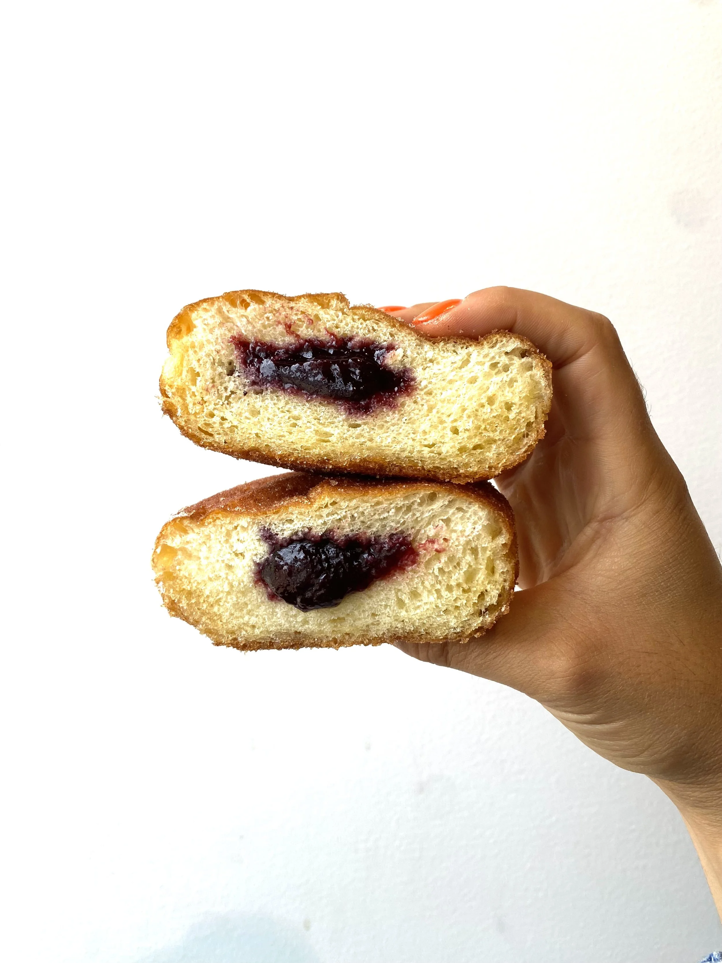 Black Doris Plum Filled Doughnut