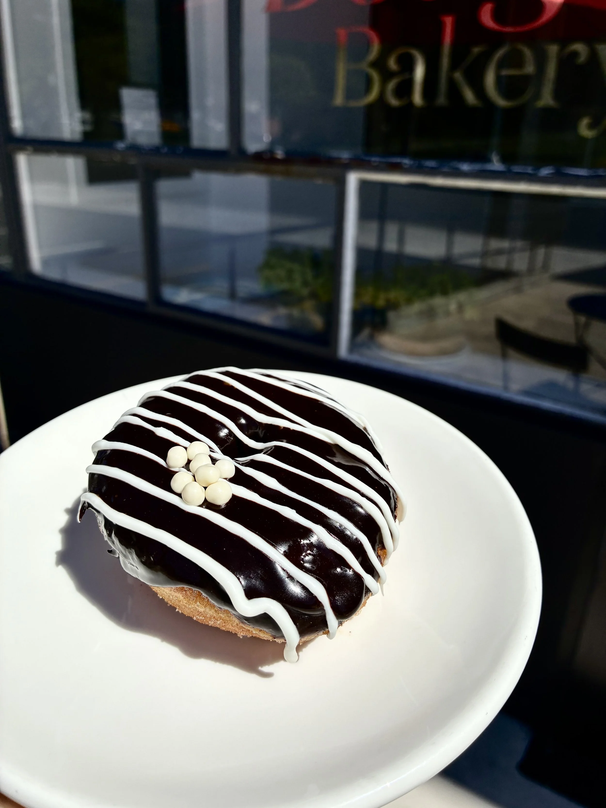 Dark Chocolate Glazed Doughnut