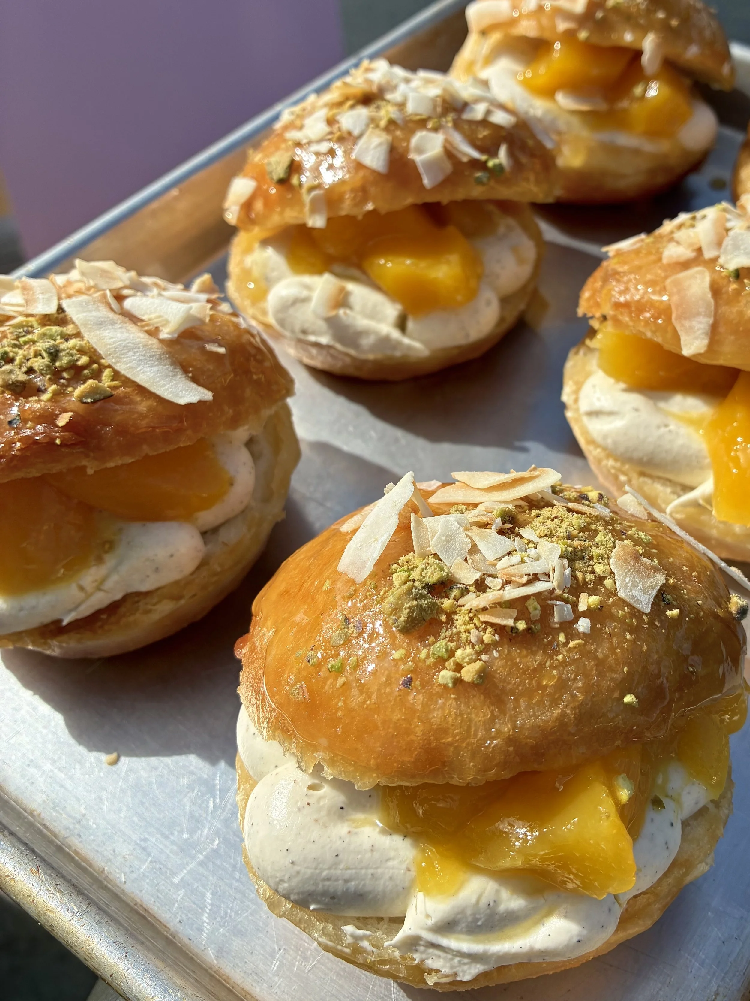 Mango Lassi Filled Doughnut