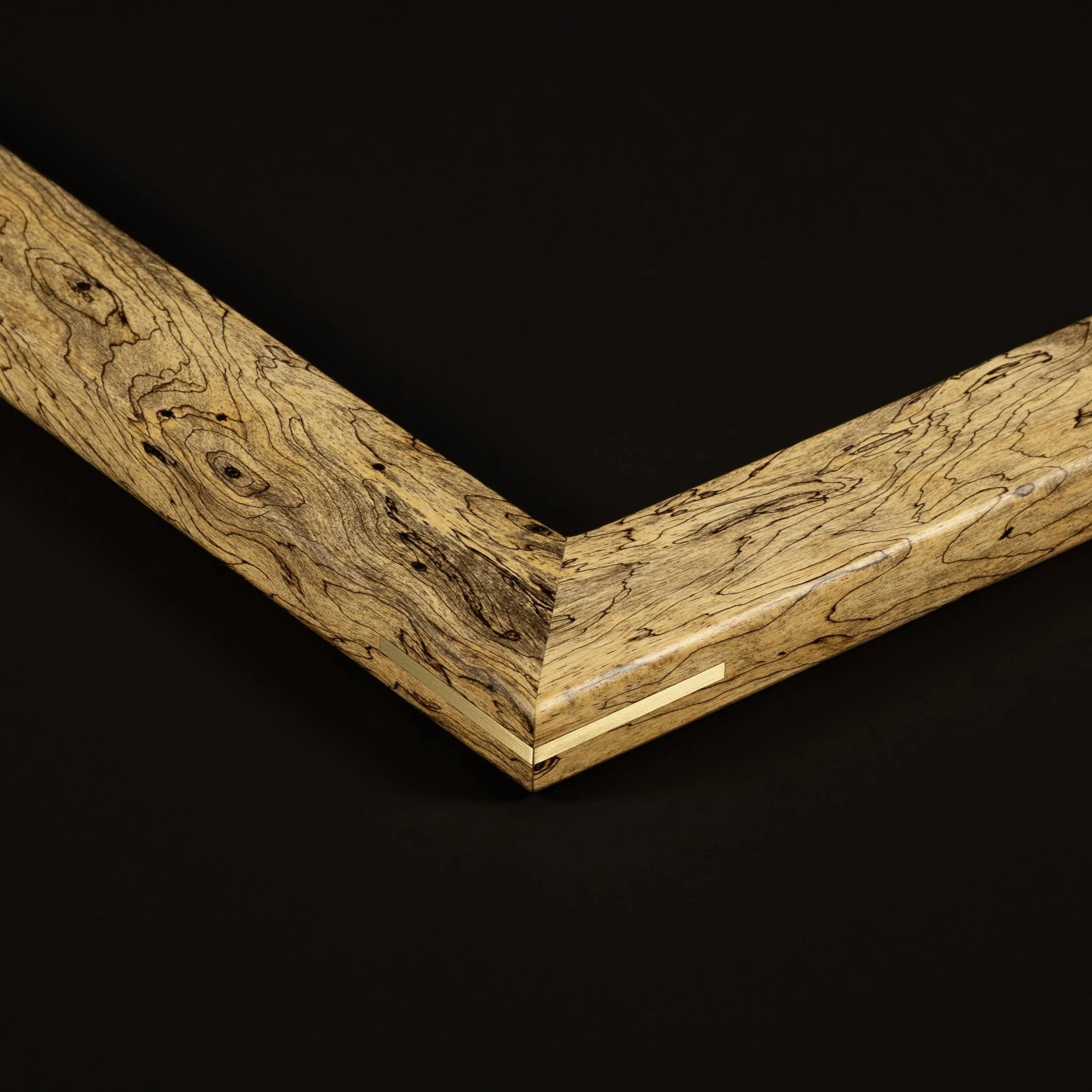 Spalted Tamarind Frame with Brass Splines