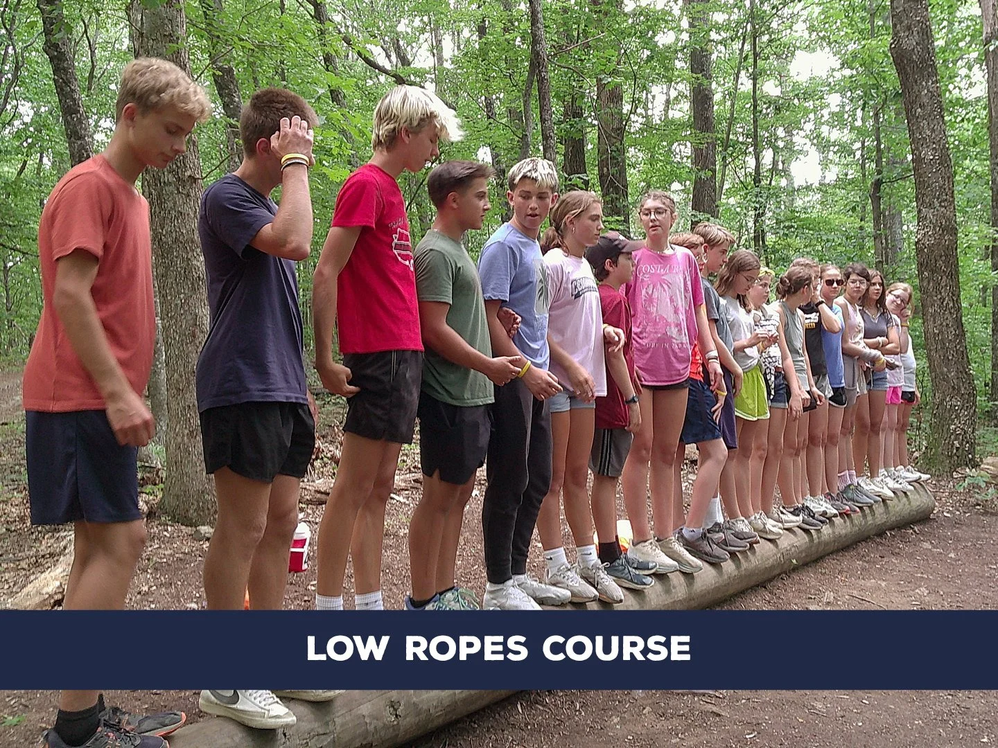 Work through team-based ground obstacles that build communication, trust, and problem-solving skills.