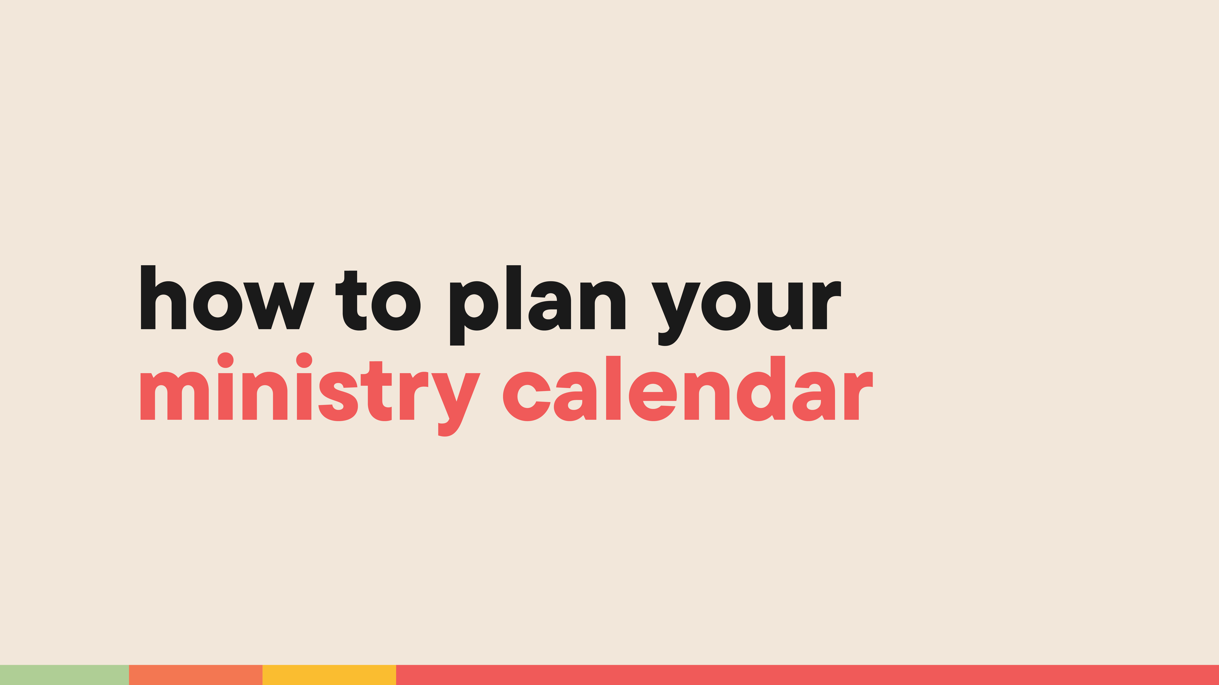 Brittany Nelson: Planning Your Ministry Calendar