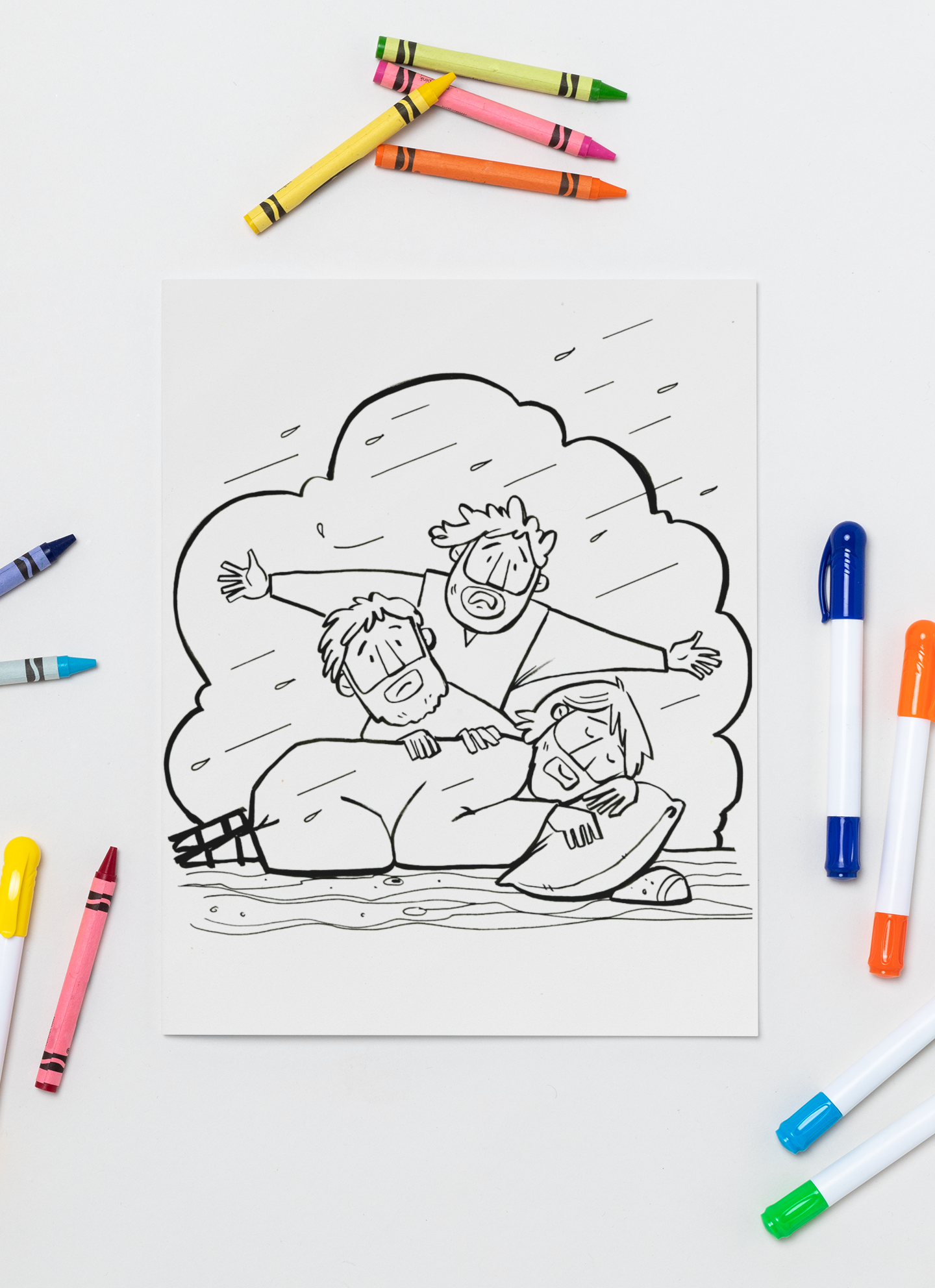 luke coloring page jesus calms the storm