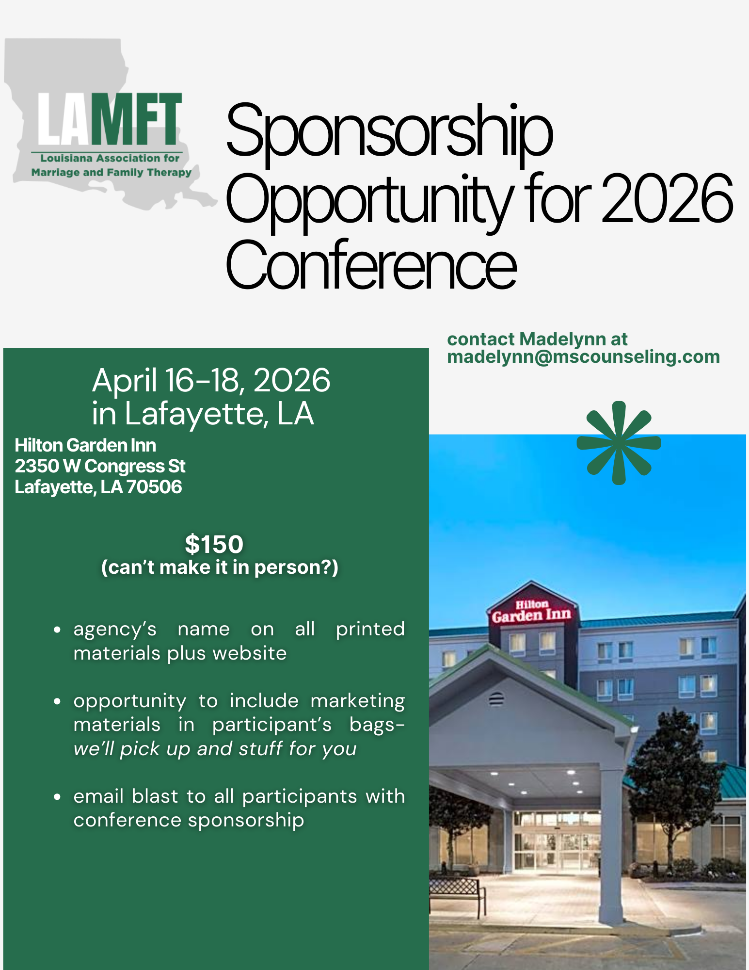 Non-attending sponsorship