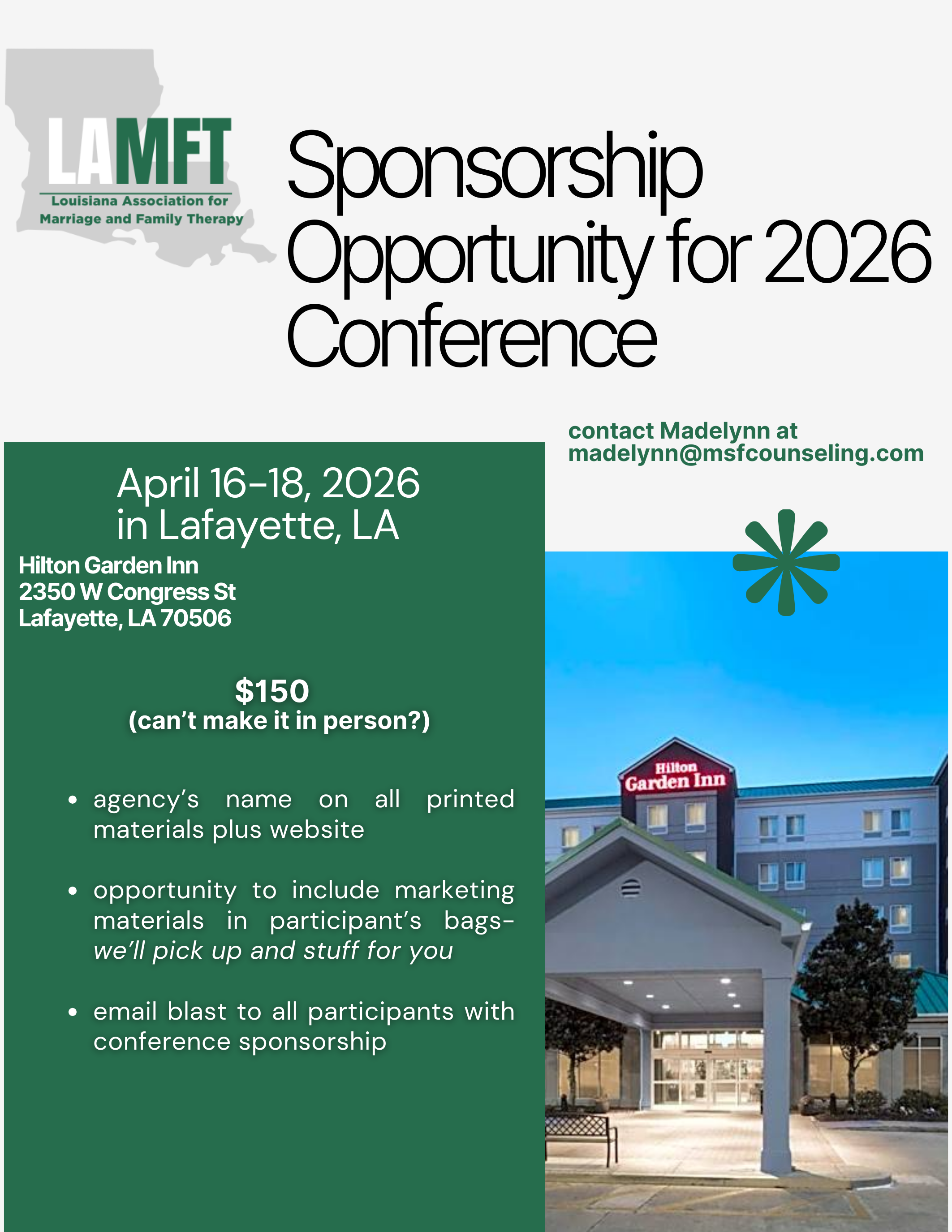 Non-Attendance Sponsorship