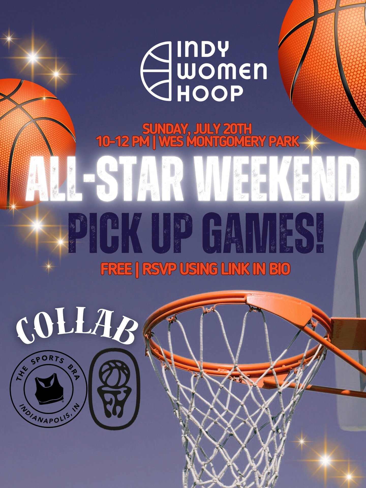 happy @wnba all-star week!! we’re rounding out the week the best way we know how - with some pickup π‍βοΈ our friends @femmehoops and @thesportsbraindy will be hanging out, showing off some merch, and hopefully jumping in for a few games wi